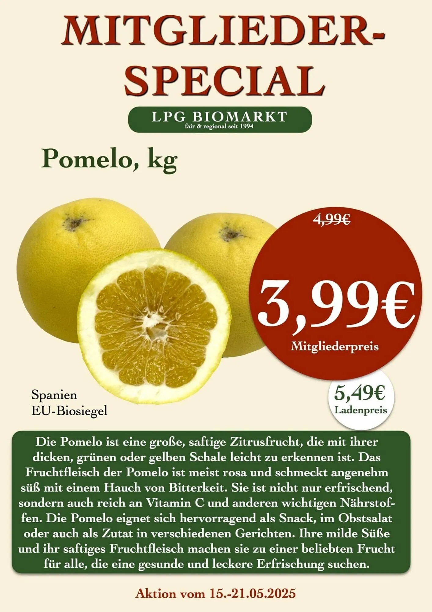LPG Biomarkt Prospekt von 15. Mai bis 21. Mai 2025 - Prospekt seite 6