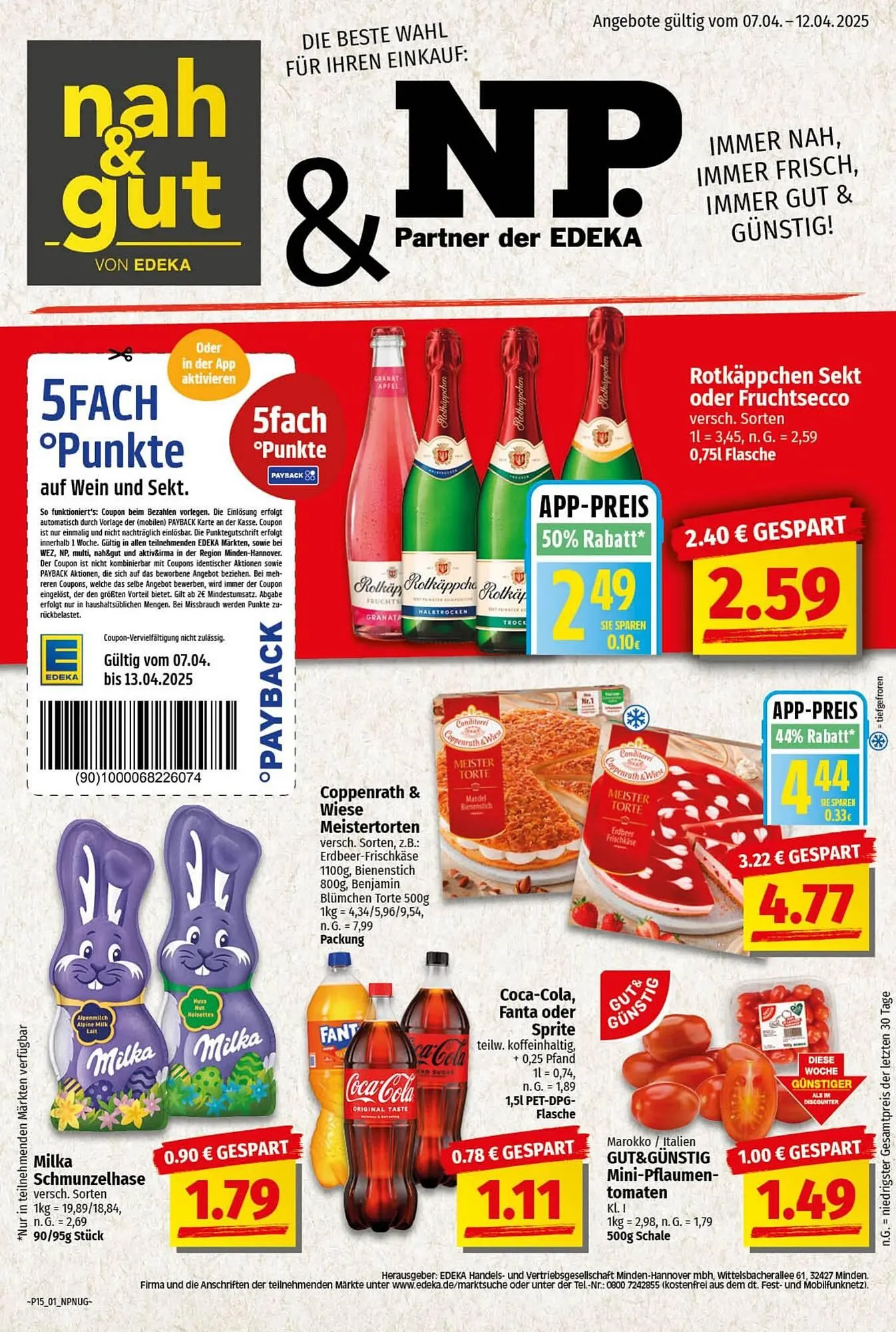 nah & gut Prospekt von 7. April bis 13. April 2025 - Prospekt seite 1