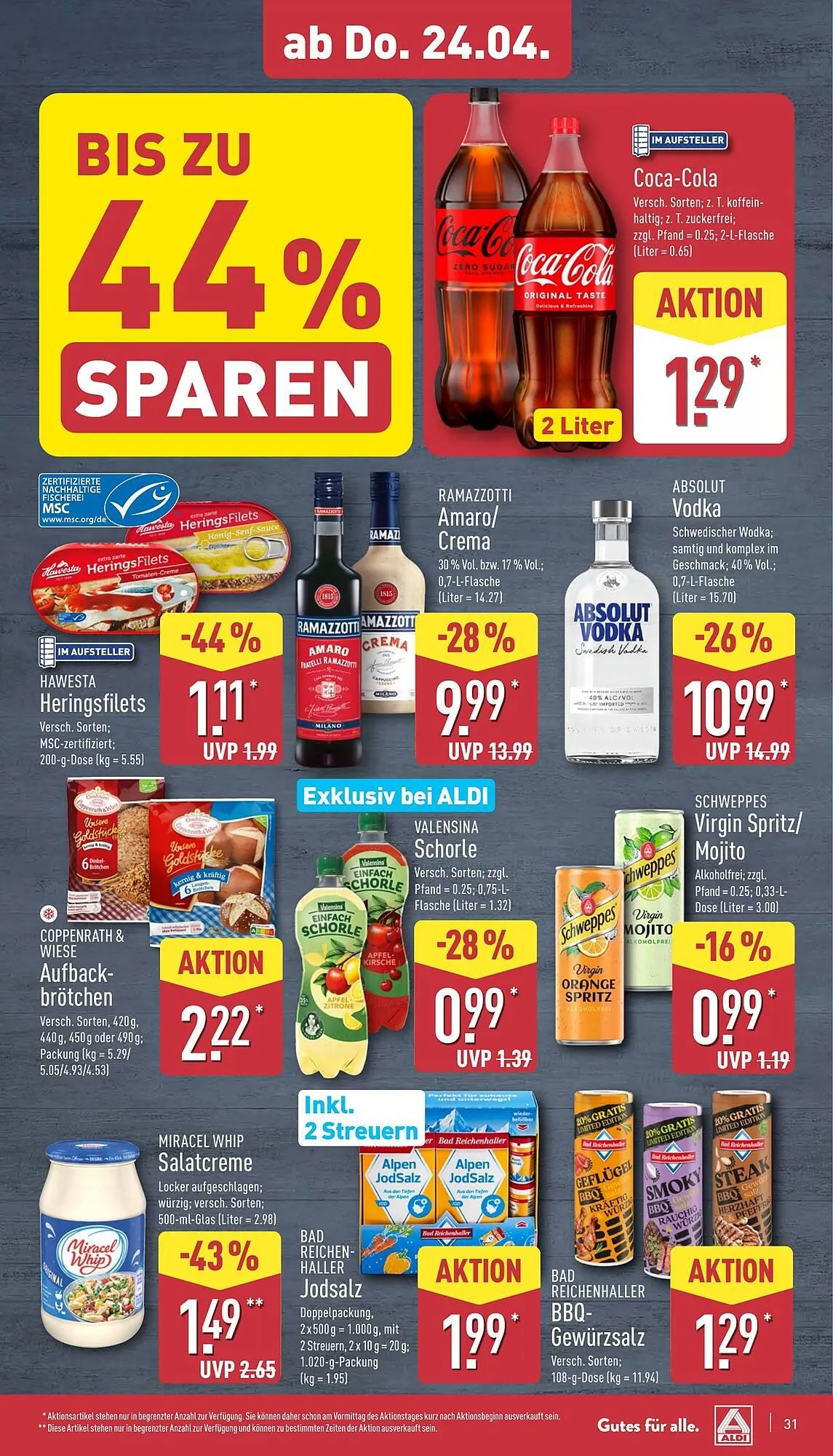 Aldi Nord Prospekt von 22. April bis 26. April 2025 - Prospekt seite 31