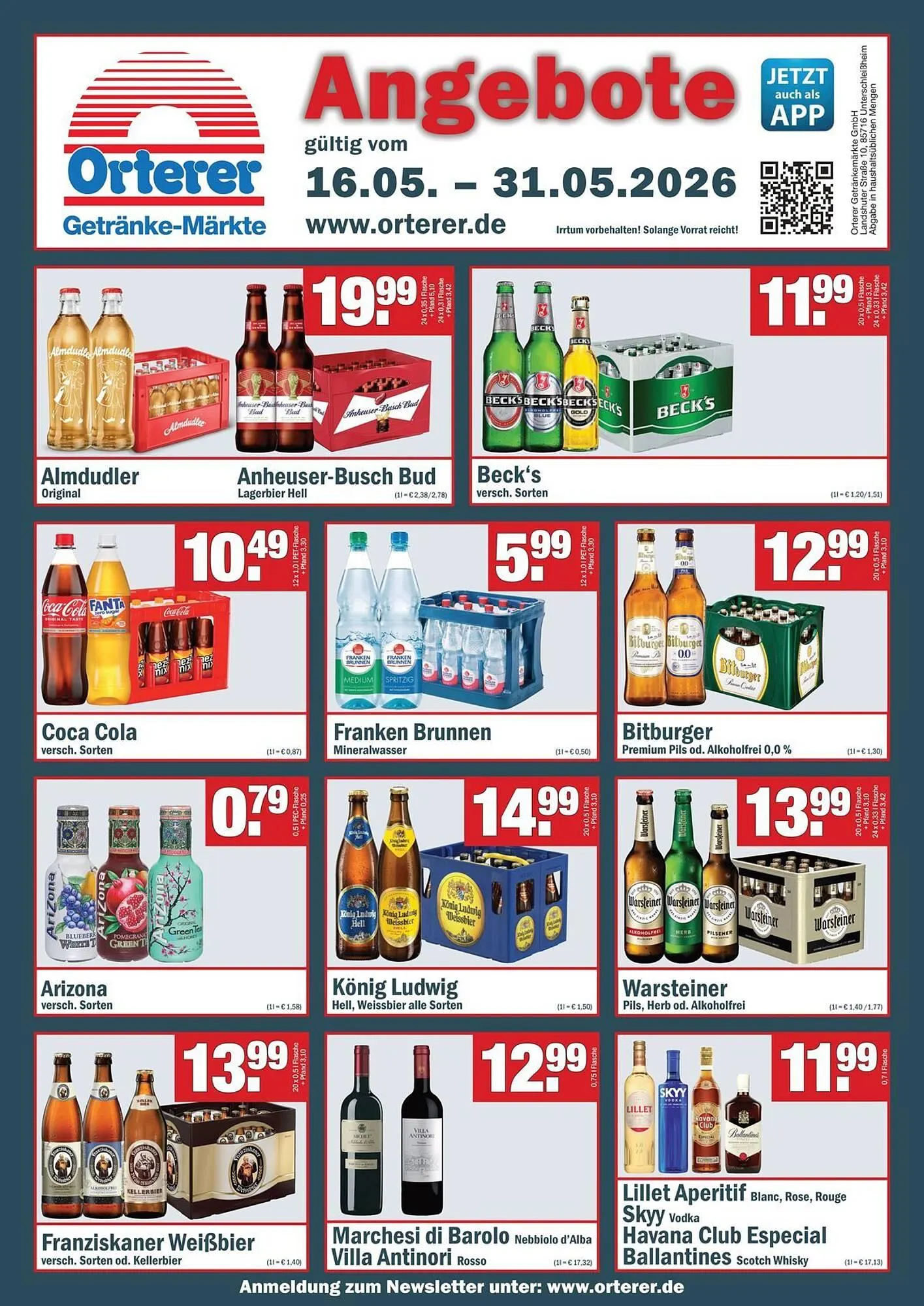 Sobi Getränkemarkt Prospekt von 15. Mai bis 31. Mai 2026 - Prospekt seite 1