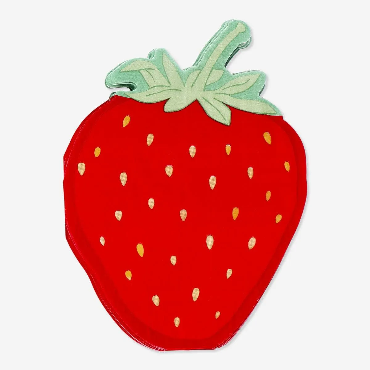 Jordbærservietter. 15 stk