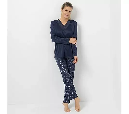 LITTLE ROSE Pyjama-Set Mikrofaser Shirt, 1/1-Arm Hose, 1/1-Länge