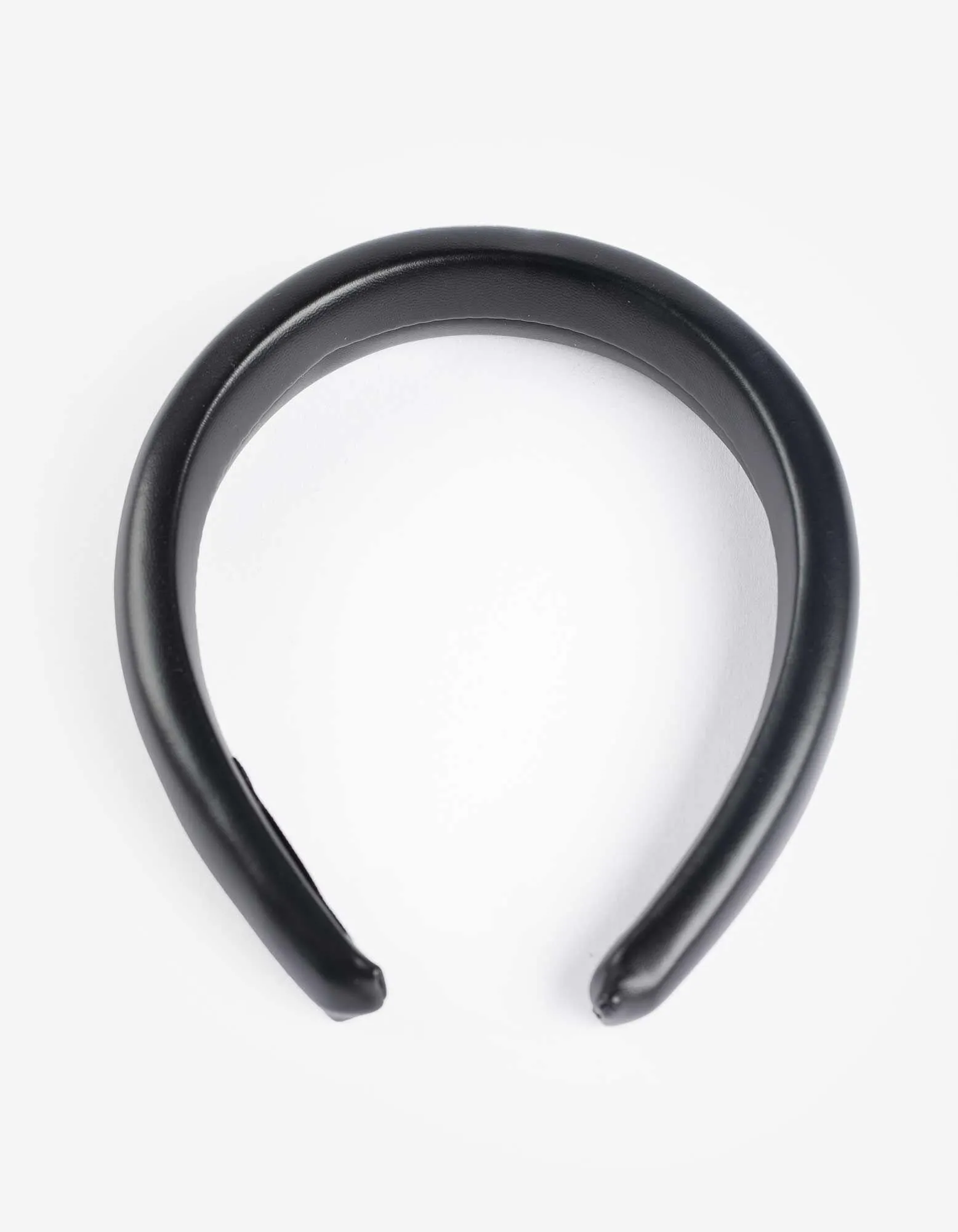 Haarschmuck - Lederoptik - schwarz