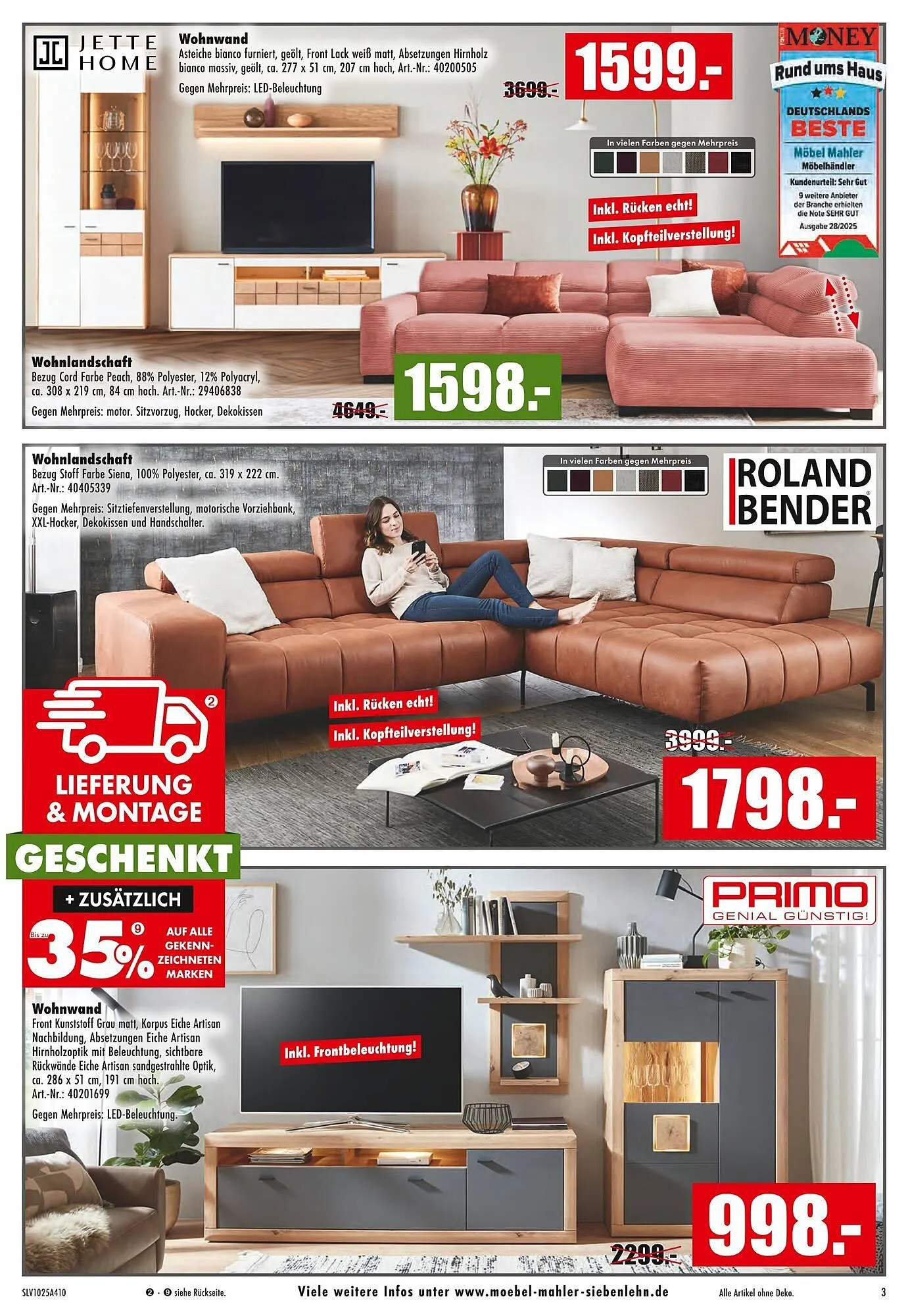 Möbel Mahler Katalog von 29. Oktober bis 4. November 2025 - Prospekt seite 3