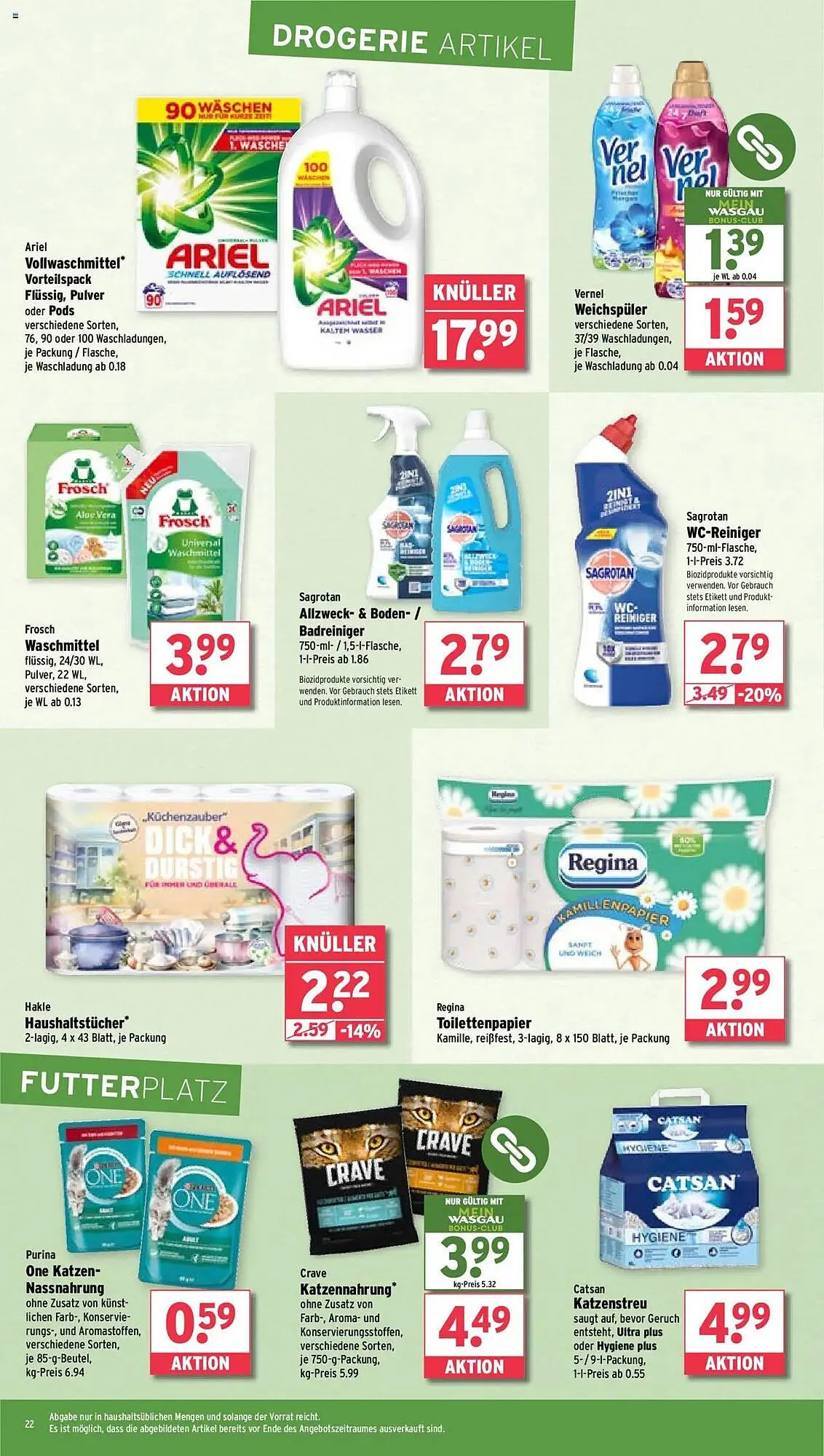 Wasgau Prospekt von 7. April bis 12. April 2025 - Prospekt seite 22