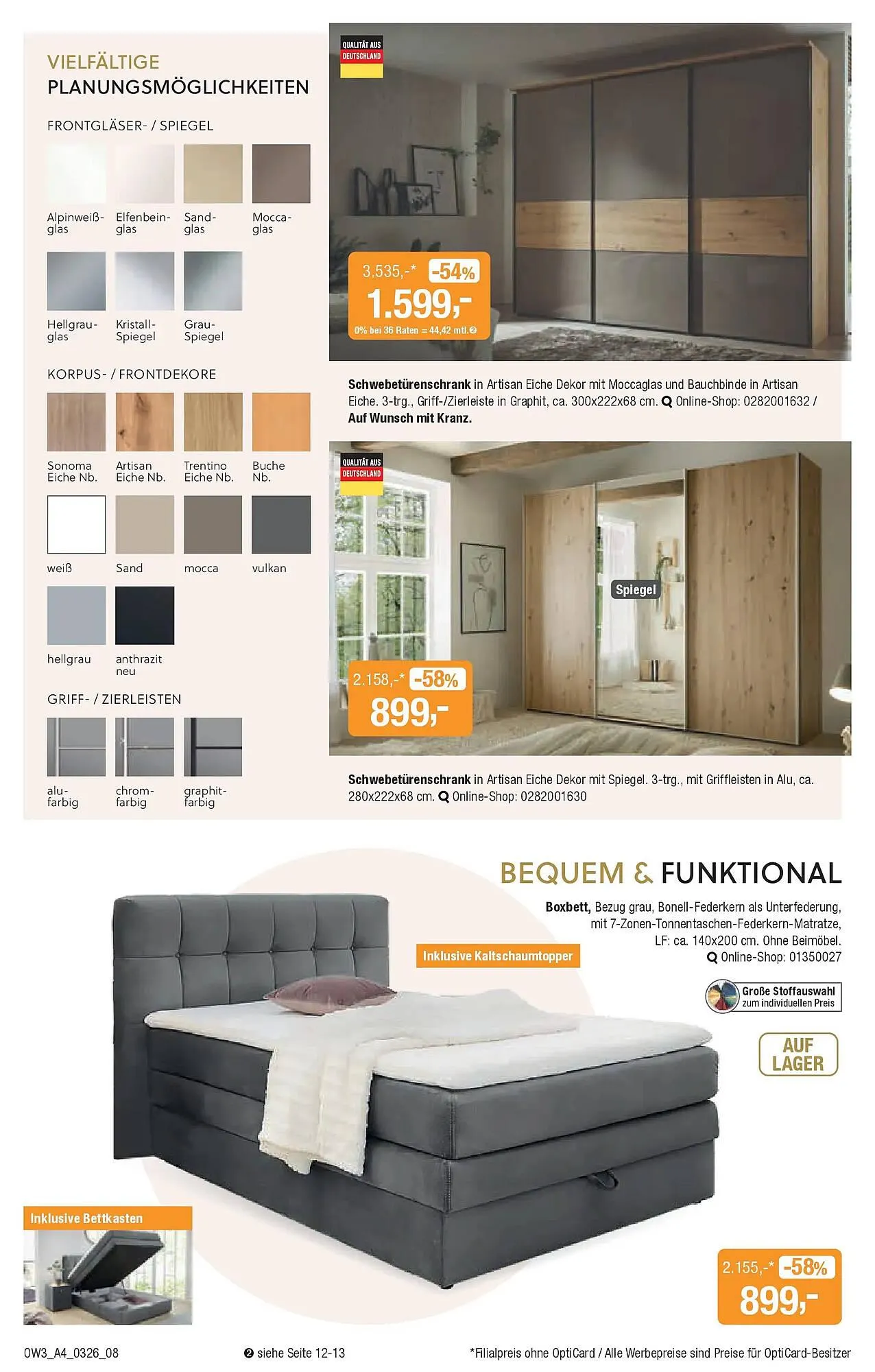 Opti Wohnwelt Prospekt von 25. Februar bis 21. März 2026 - Prospekt seite 8