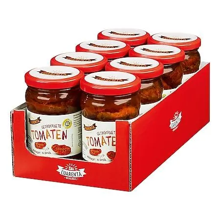 Las Cuarenta Getrocknete Tomaten 280 g Abtropfgewicht 180 g, 8er Pack