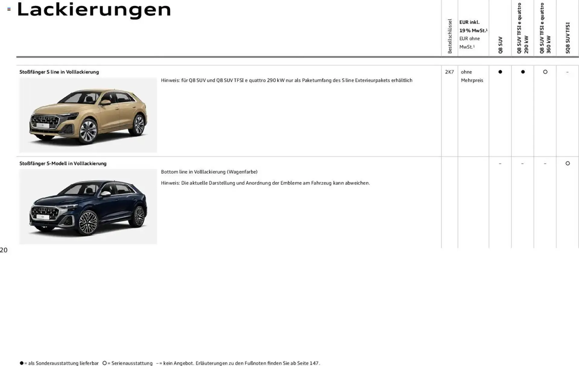 Audi Prospekt von 6. November bis 6. November 2026 - Prospekt seite 20
