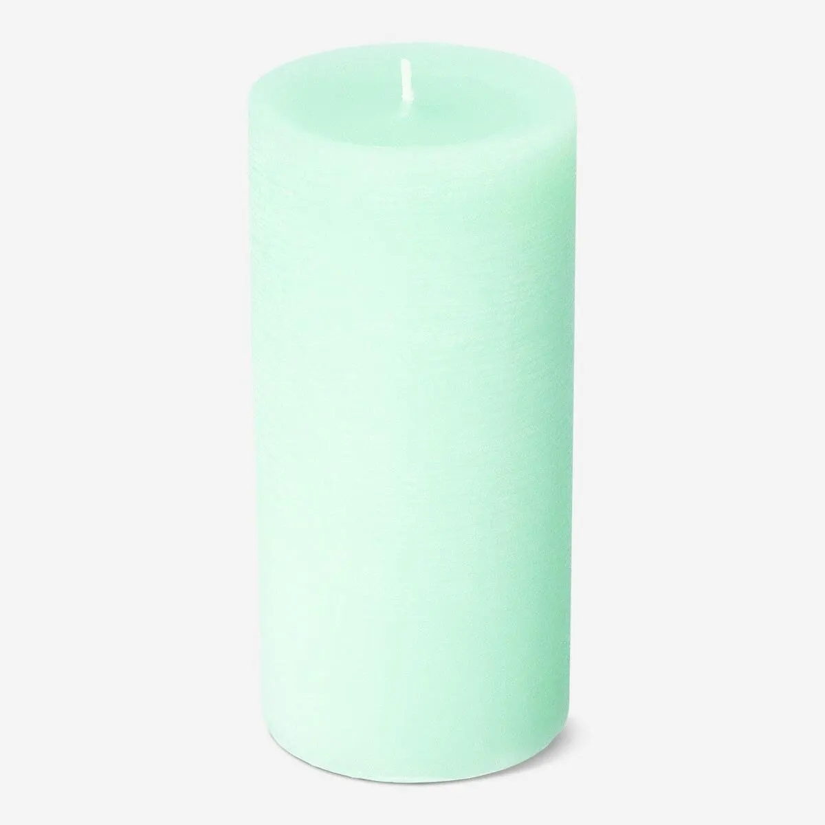Rustic green pillar candle - 12 cm