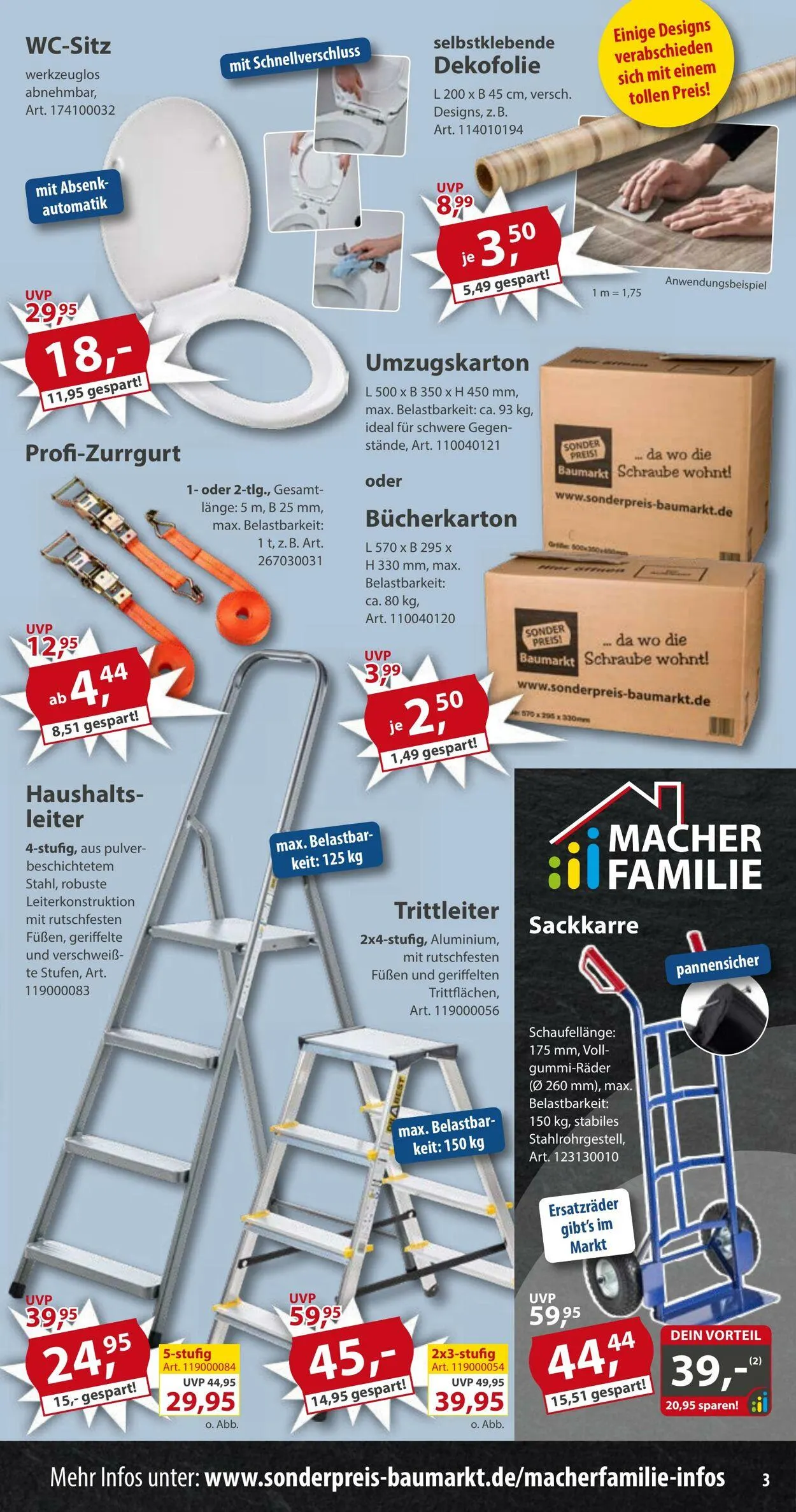 Sonderpreis Baumarkt Aktueller Prospekt von 25. Oktober bis 8. November 2025 - Prospekt seite 3