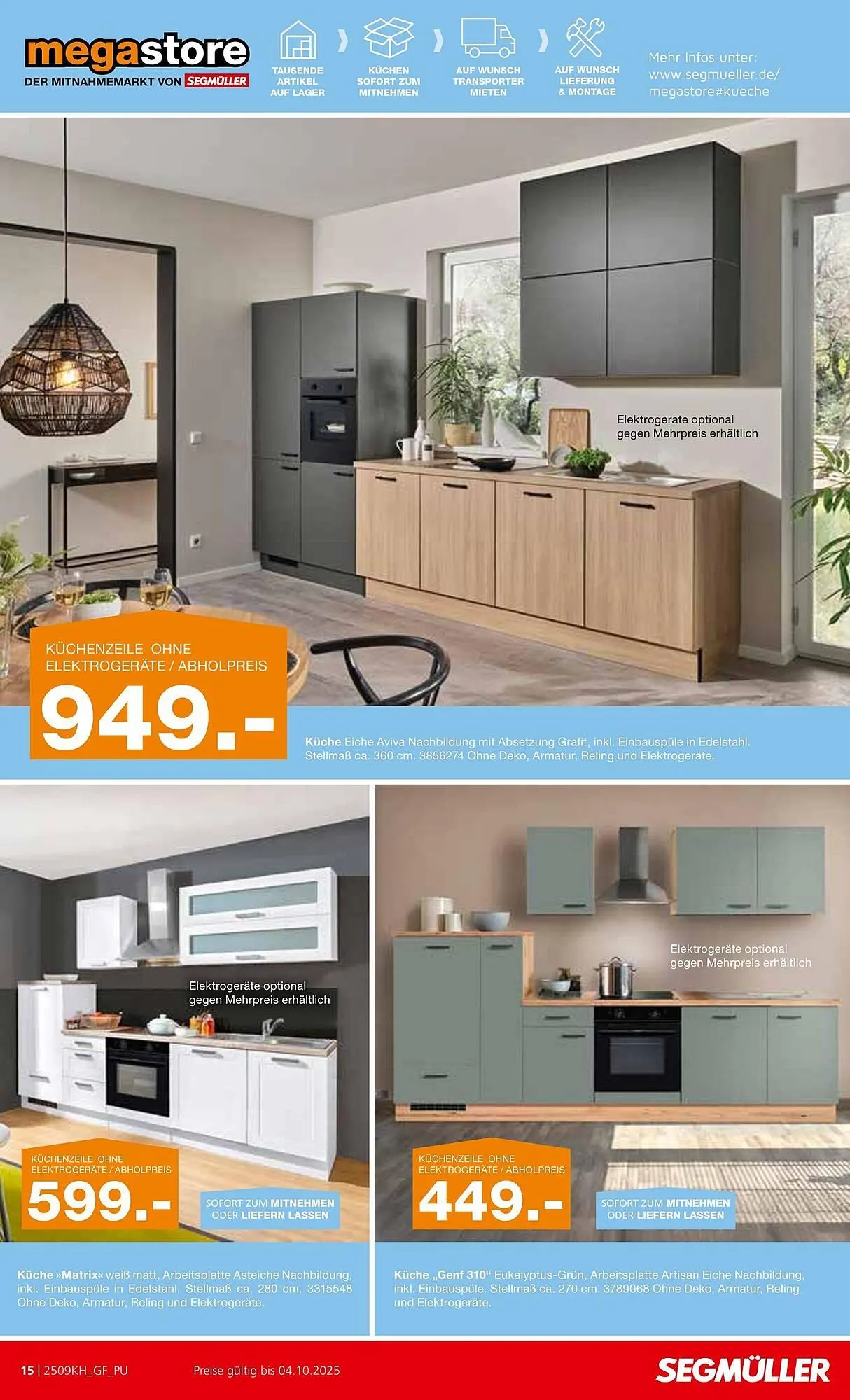 Segmüller Prospekt von 30. August bis 4. Oktober 2025 - Prospekt seite 15