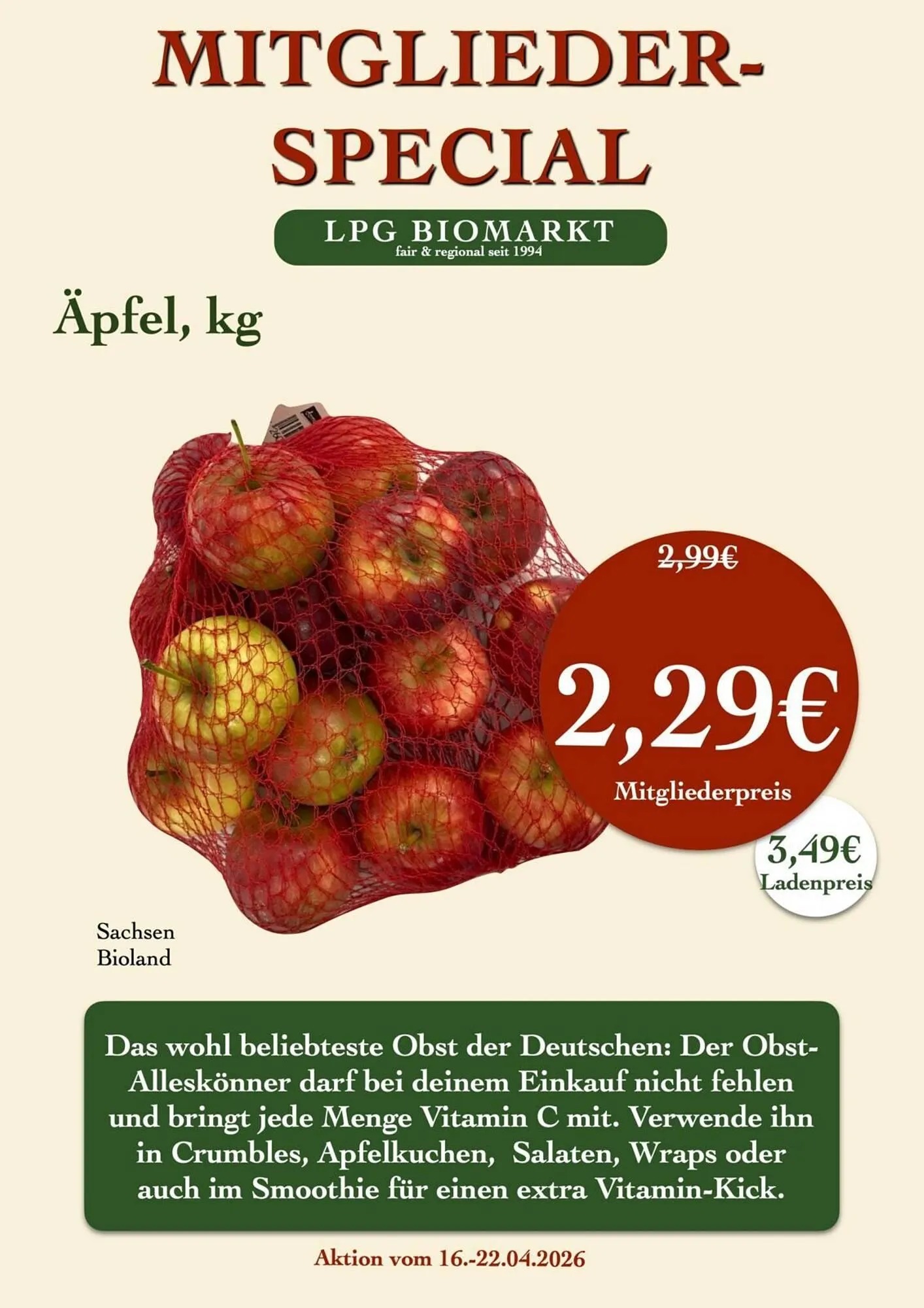 LPG Biomarkt Prospekt von 16. April bis 22. April 2026 - Prospekt seite 20