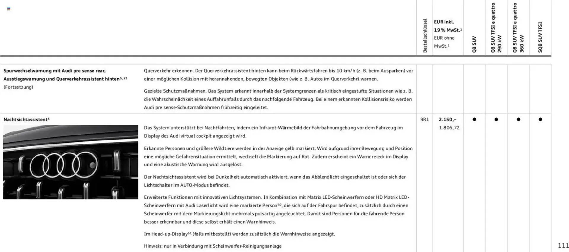 Audi Prospekt von 6. November bis 6. November 2026 - Prospekt seite 111