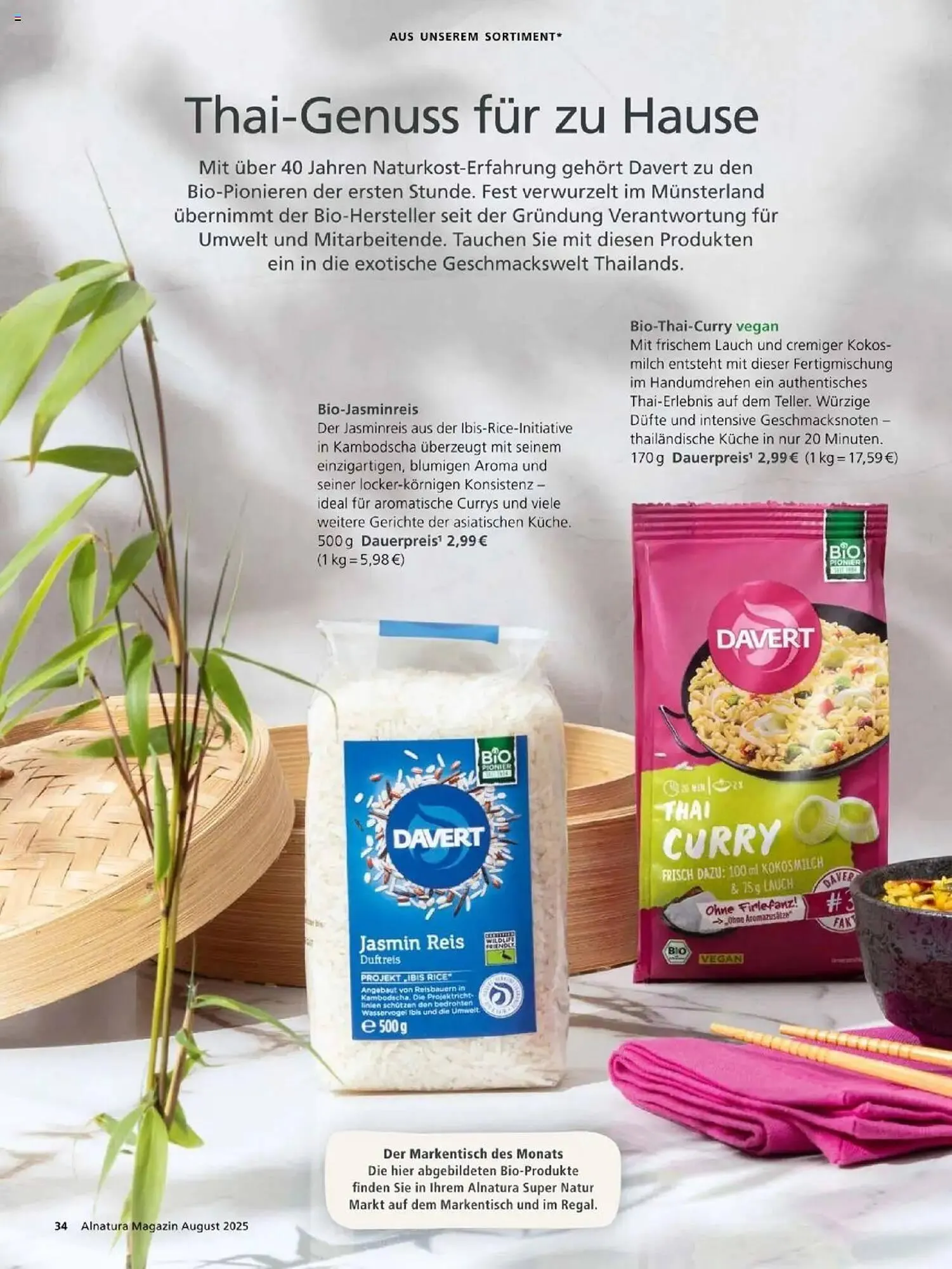 Alnatura Prospekt von 1. August bis 31. August 2025 - Prospekt seite 34