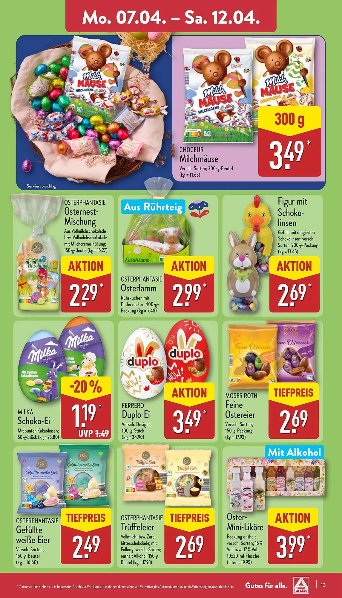 Aldi Nord Prospekt von 7. April bis 12. April 2025 - Prospekt seite 13