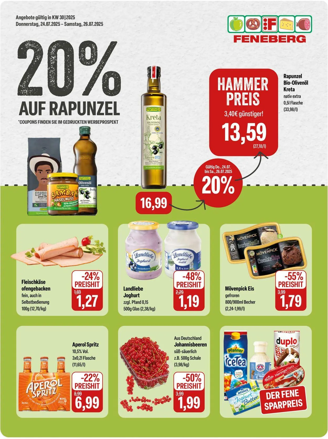 Feneberg Aktueller Prospekt von 14. Juli bis 20. Juli 2025 - Prospekt seite 1