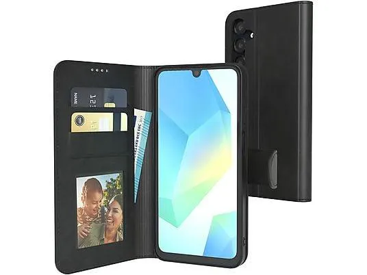 EAZY CASE Business Cover mit Kartenfach, Bookcover, Samsung, Galaxy A16, Schwarz