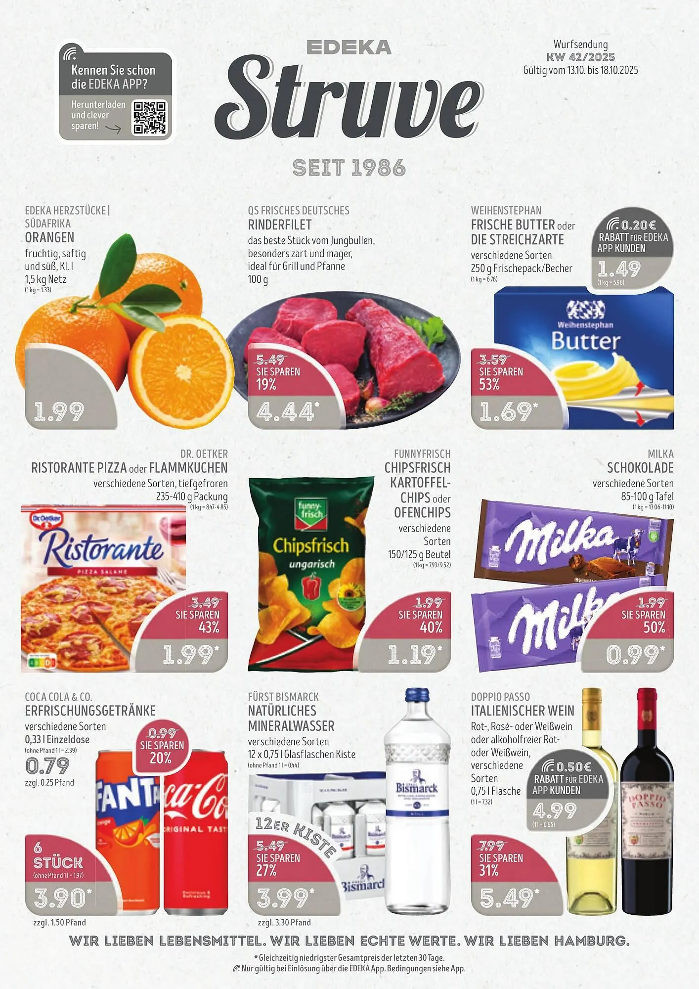 Edeka Struve Prospekt von 13. Oktober bis 18. Oktober 2025 - Prospekt seite 1