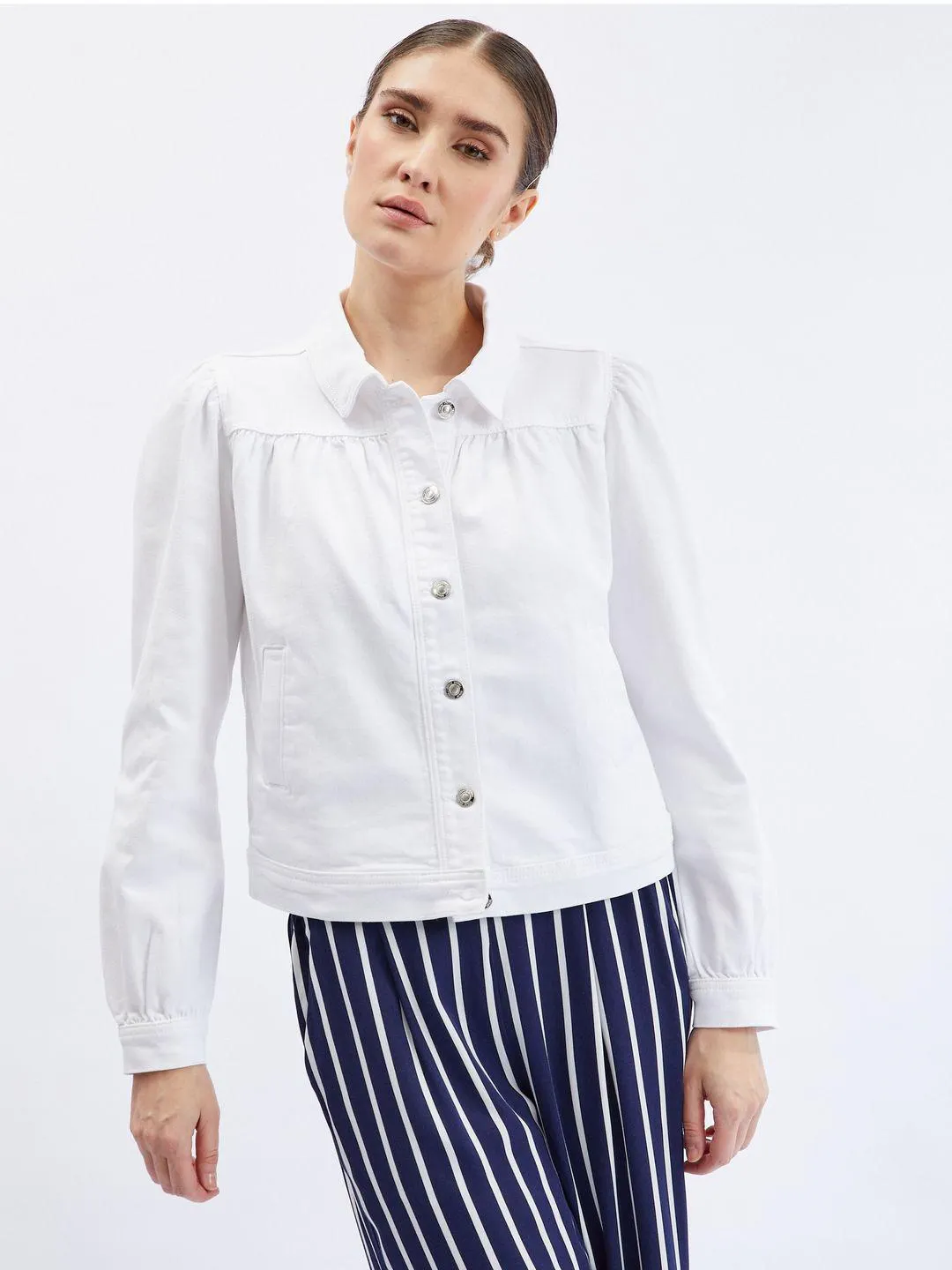 Biela dámska džínsová bunda ORSAY