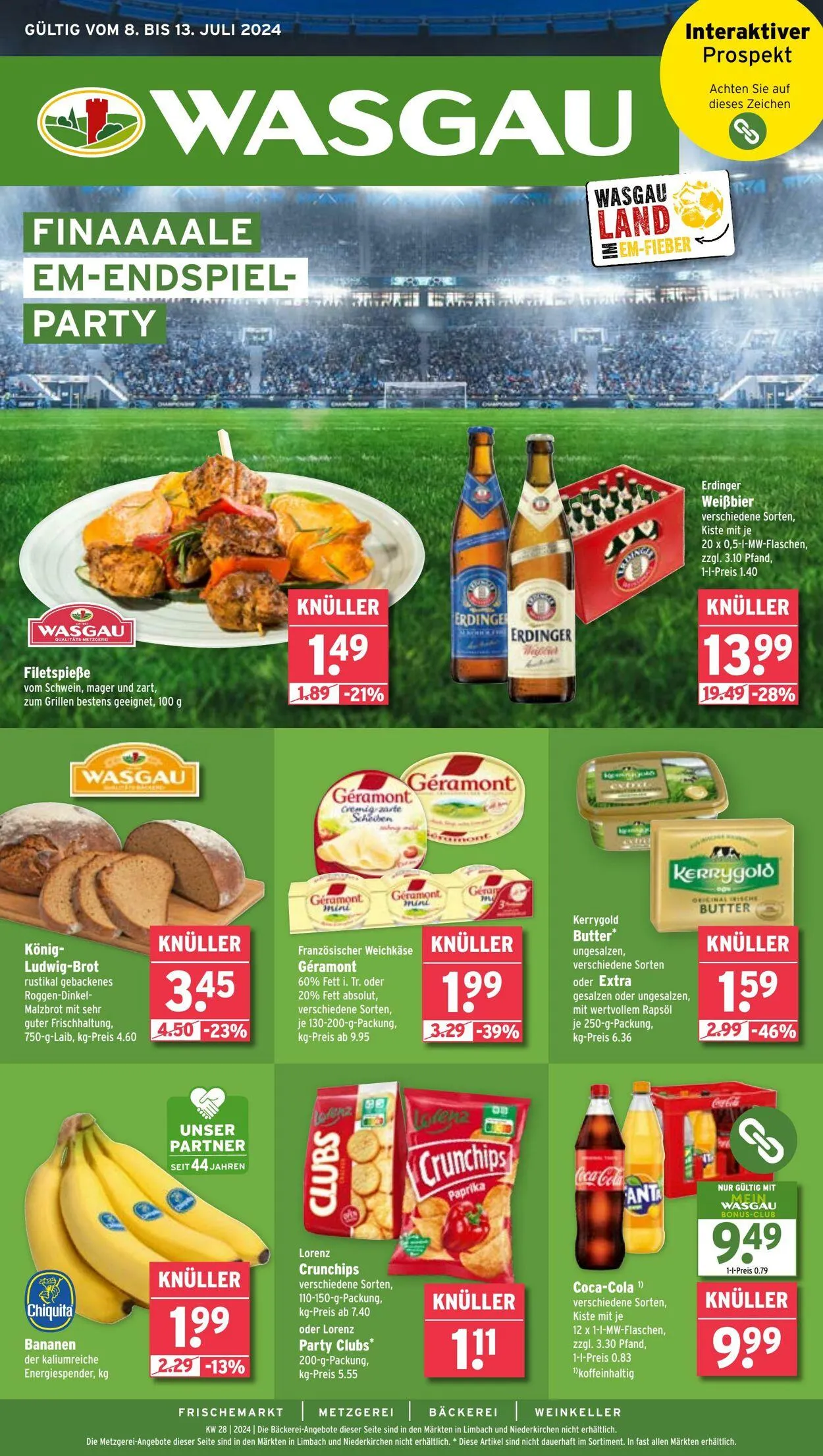 WASGAU Aktueller Prospekt von 27. Juli bis 10. August 2025 - Prospekt seite 1