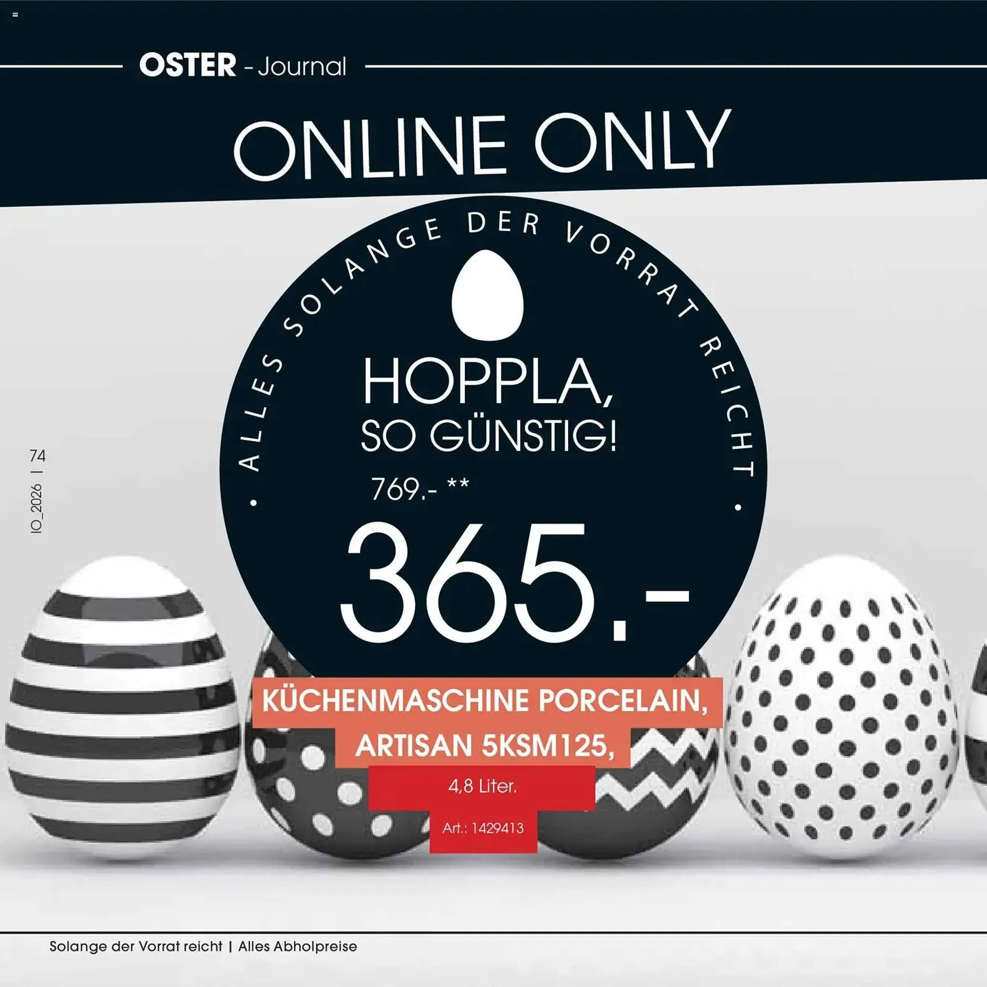 Zurbrüggen Prospekt von 23. März bis 11. April 2026 - Prospekt seite 74