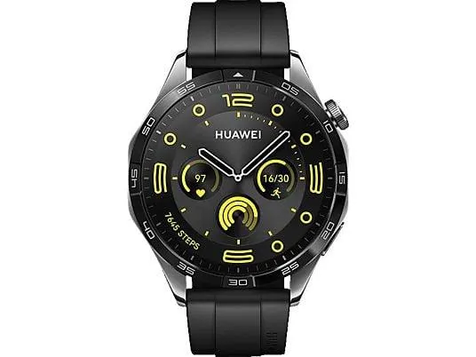 HUAWEI WATCH GT 4 46 Smartwatch Fluorelastomer, 140 - 210mm, Schwarz