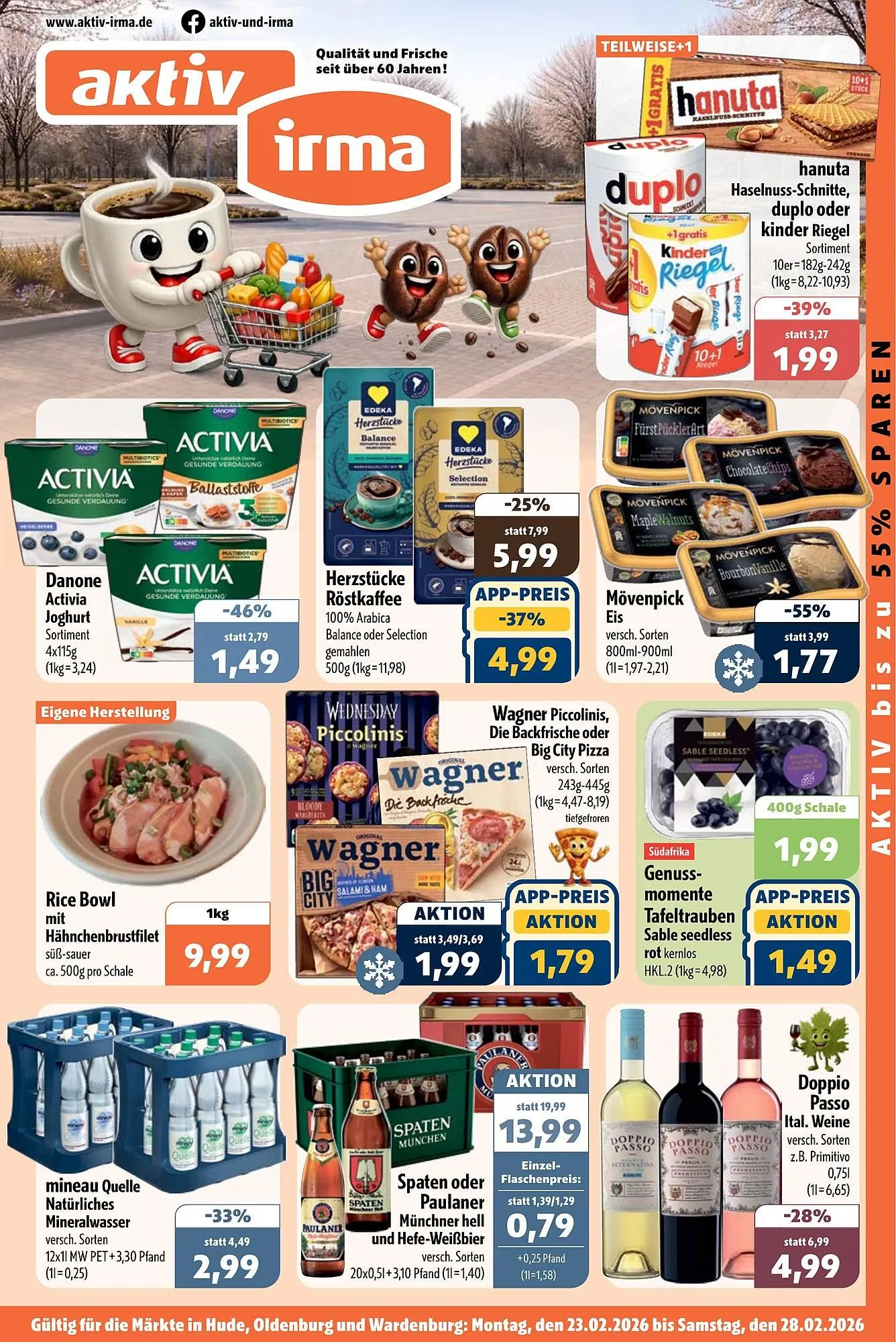 Aktiv Irma Prospekt von 23. Februar bis 28. Februar 2026 - Prospekt seite 1