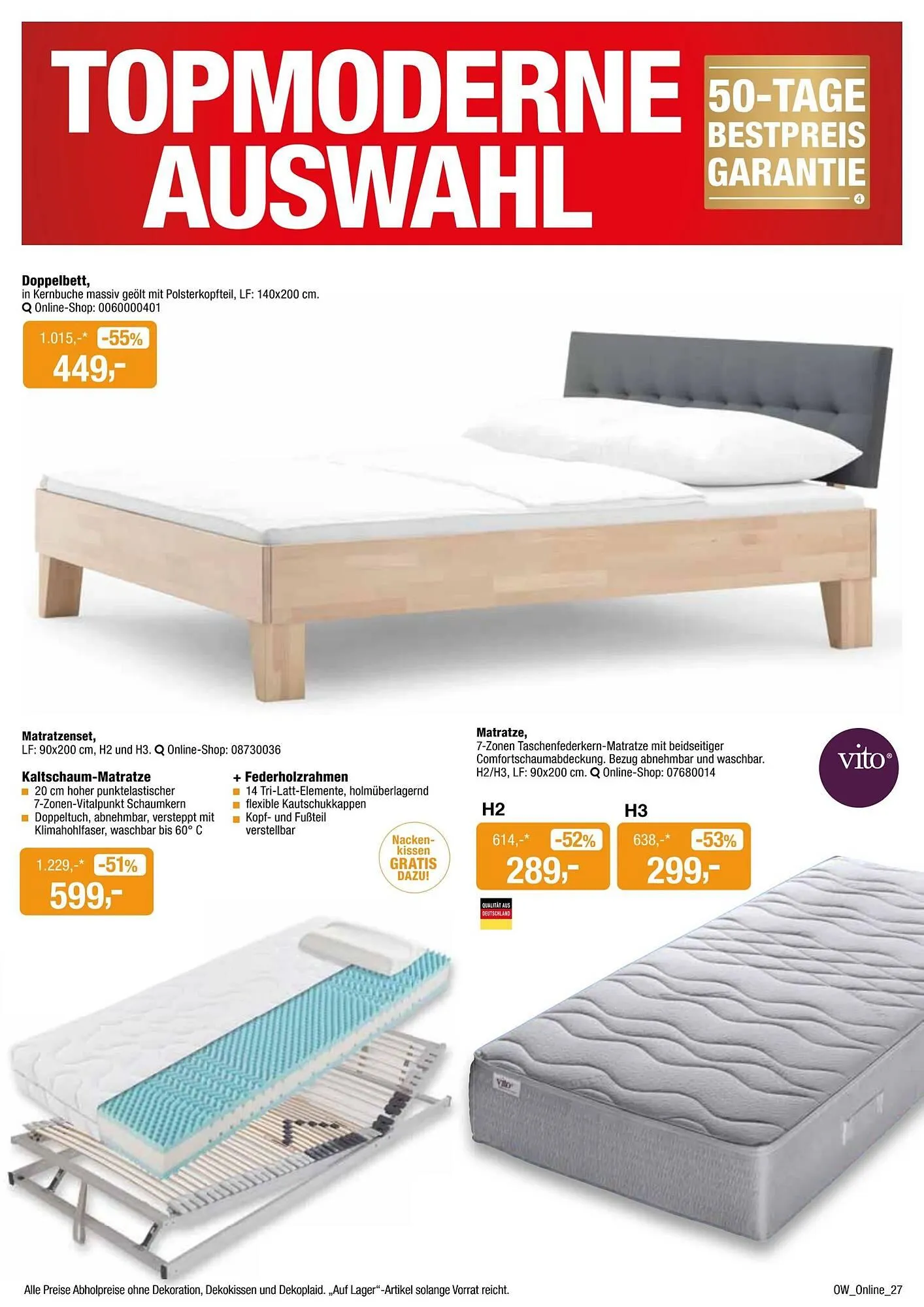 Opti Wohnwelt Prospekt von 13. April bis 24. April 2025 - Prospekt seite 27