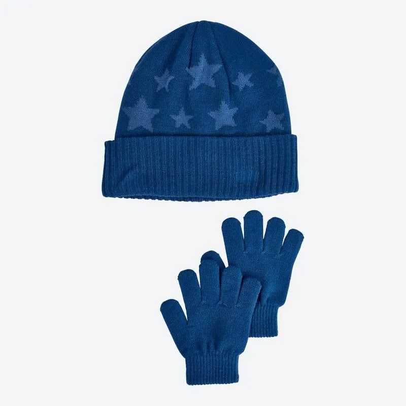 Kinder-Set mit Mütze und Handschuhen, 2-teilig