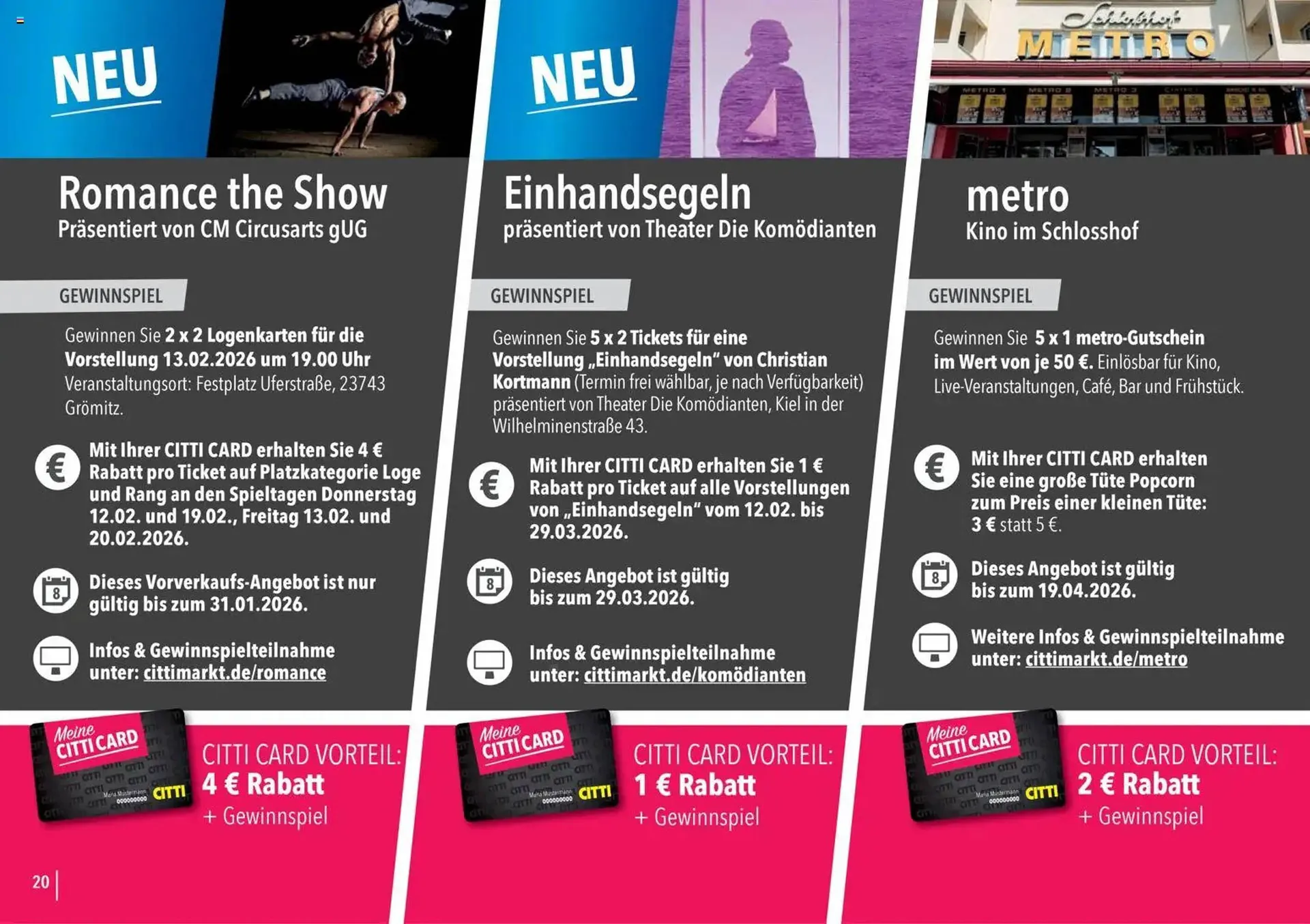 CITTI Markt Prospekt von 1. Januar bis 19. April 2026 - Prospekt seite 20