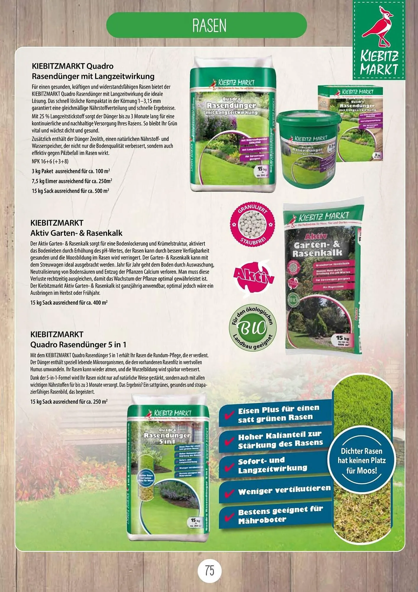 Kiebitzmarkt Prospekt von 16. April bis 31. August 2025 - Prospekt seite 75