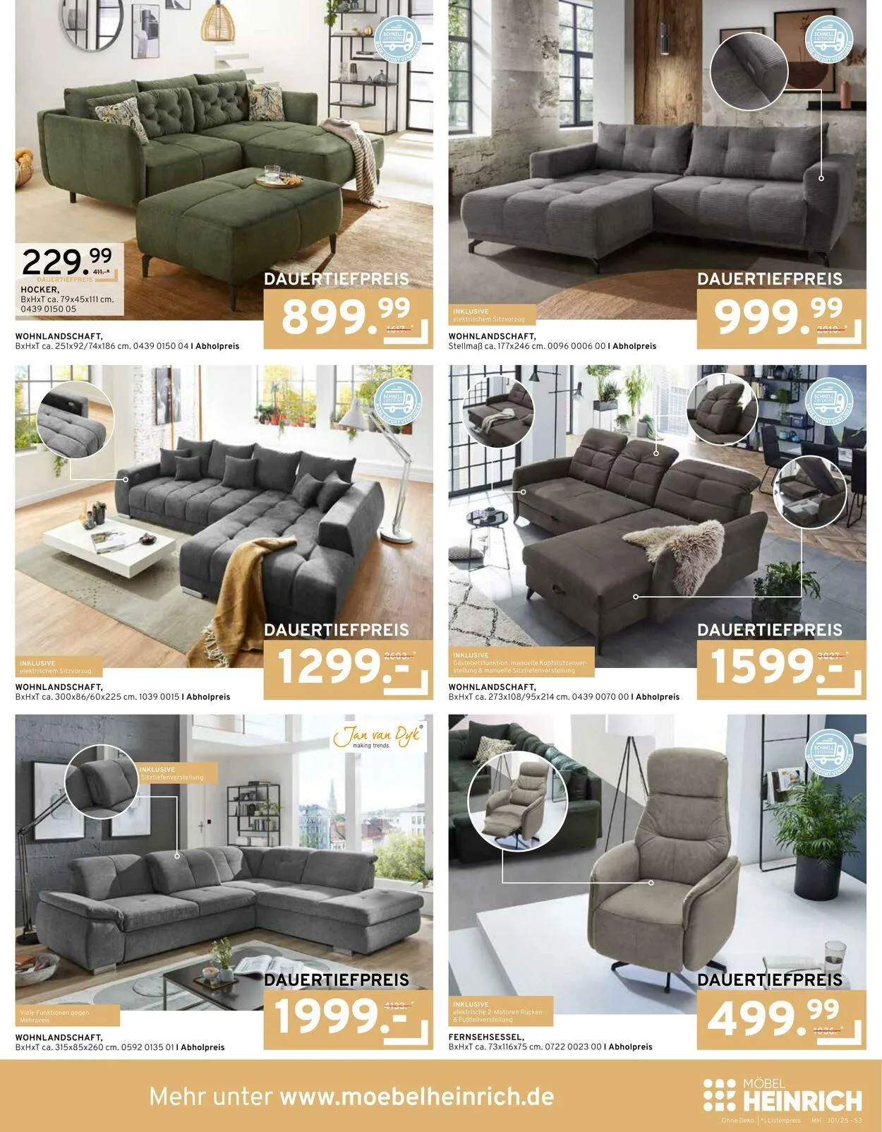 Möbel Heinrich Aktueller Prospekt von 23. April bis 25. Mai 2025 - Prospekt seite 3