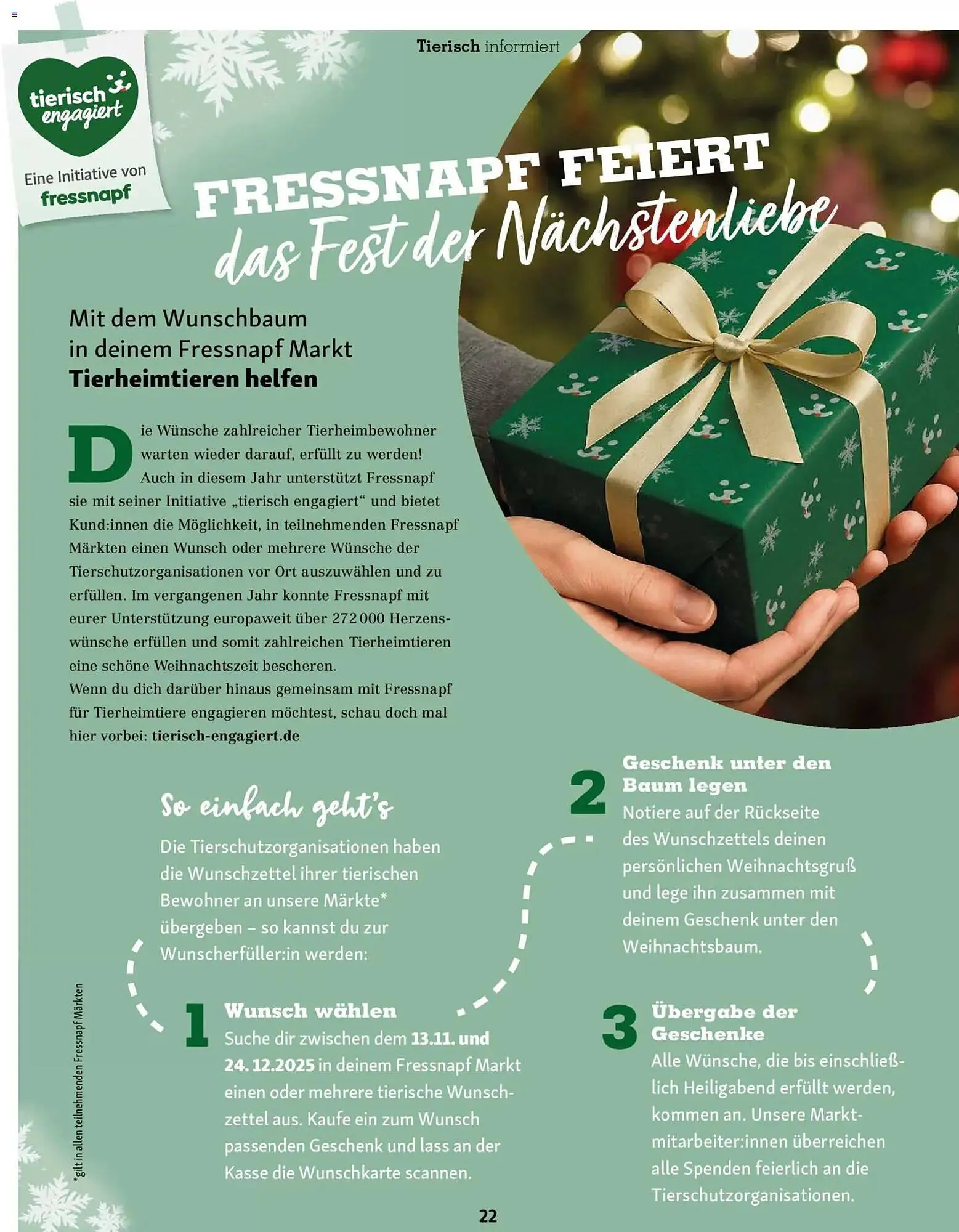 Fressnapf Magazin von 1. November bis 31. Dezember 2025 - Prospekt seite 22