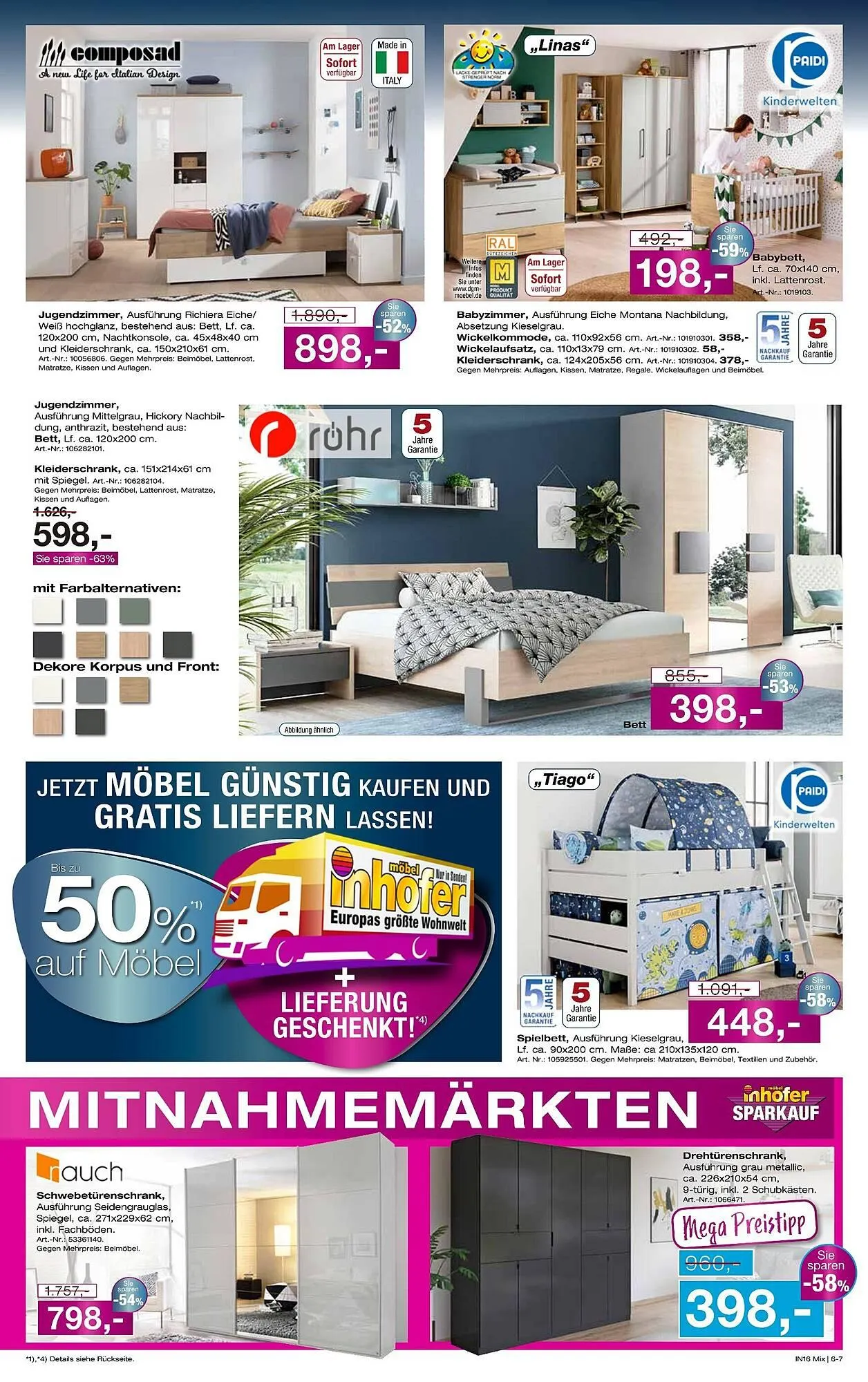 Möbel Inhofer Prospekt von 4. Juni bis 21. Juni 2025 - Prospekt seite 7