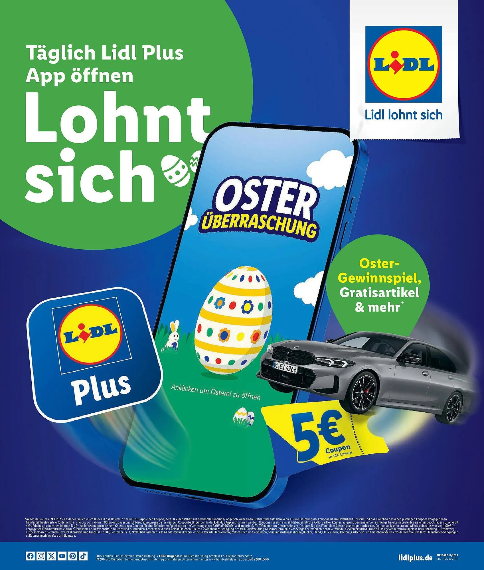 Lidl Prospekt von 6. April bis 21. April 2025 - Prospekt seite 1