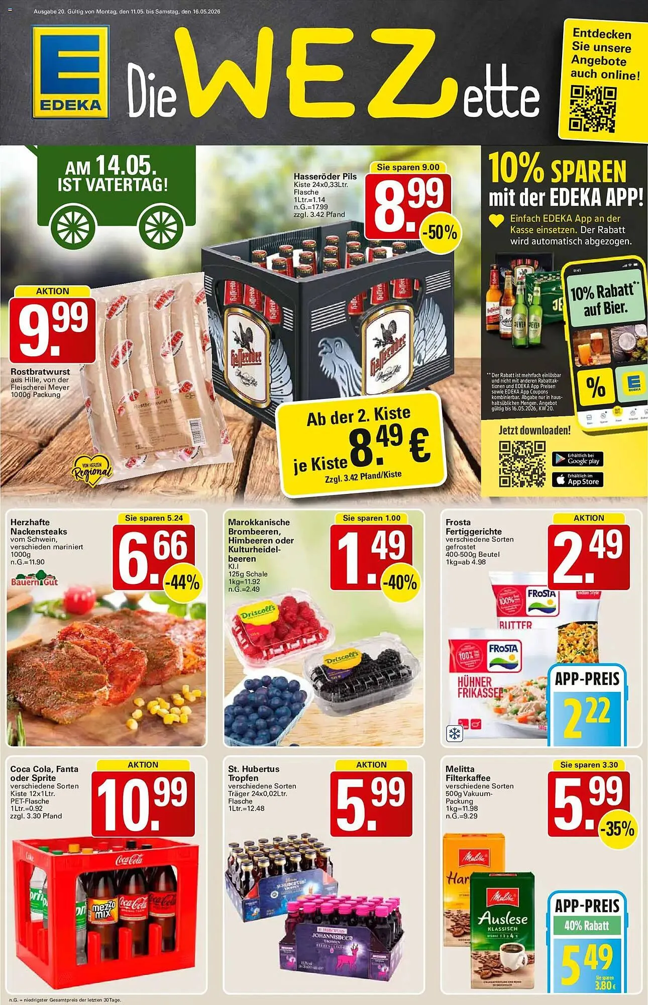 WEZ Prospekt von 11. Mai bis 16. Mai 2026 - Prospekt seite 1