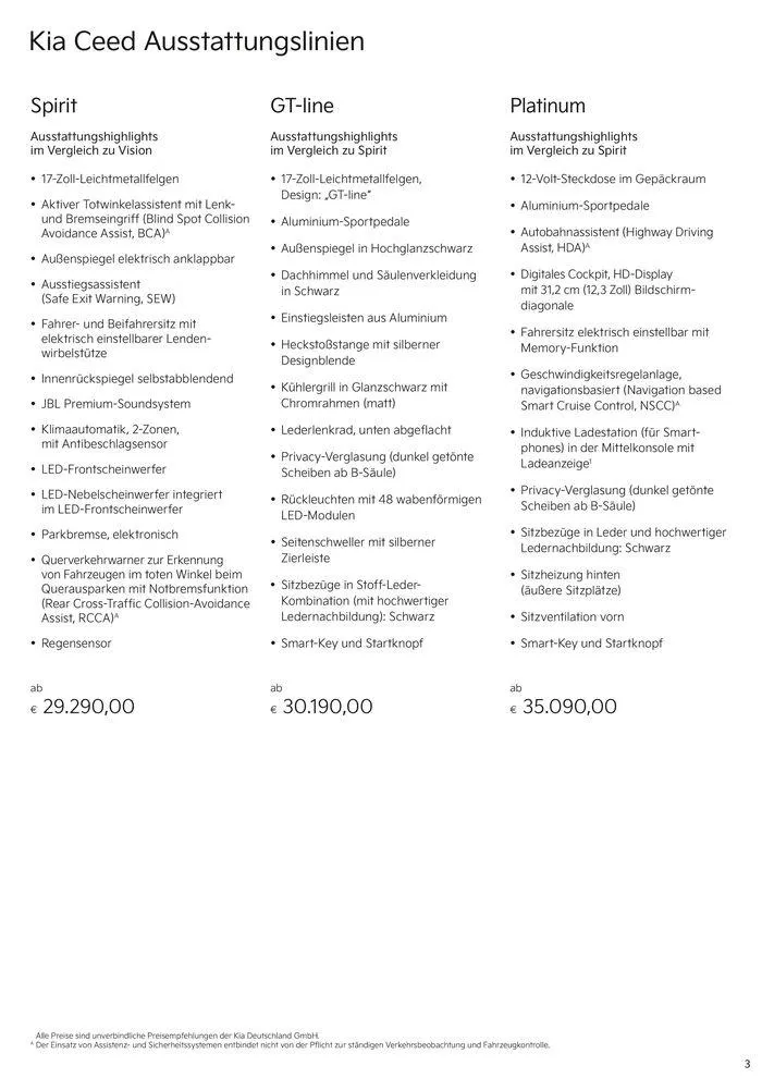 KIA Ceed von 3. September bis 3. September 2025 - Prospekt seite 3