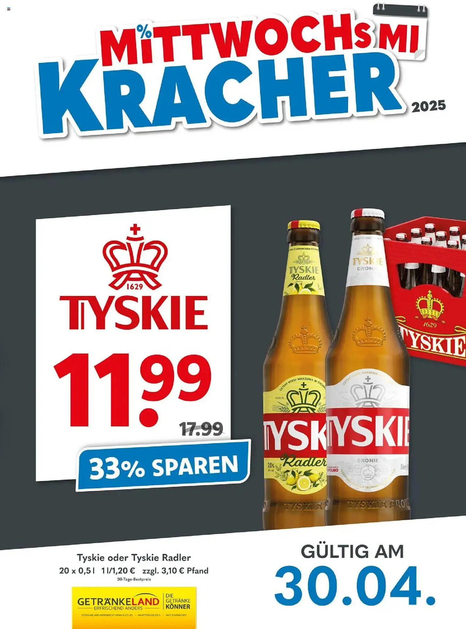 Getränkeland Prospekt von 30. April bis 30. April 2025 - Prospekt seite 1