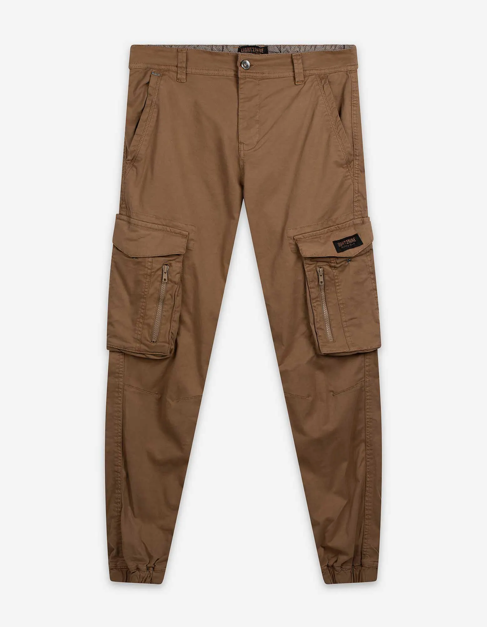 Cargohose - Jogger Fit - braun