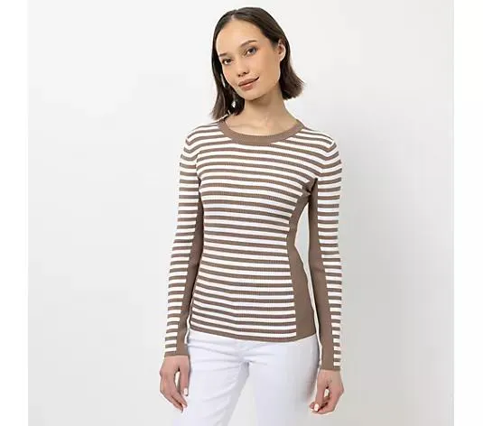 Wählen Sie Ihre Variante: STEFFEN SCHRAUT Pullover Rundhals Rippenstrick figurbetont