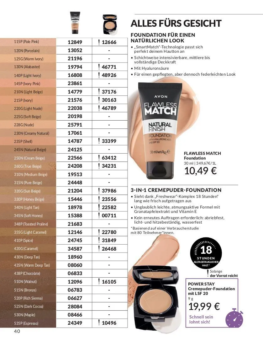 Avon Aktueller Prospekt von 19. März bis 2. April 2025 - Prospekt seite 40