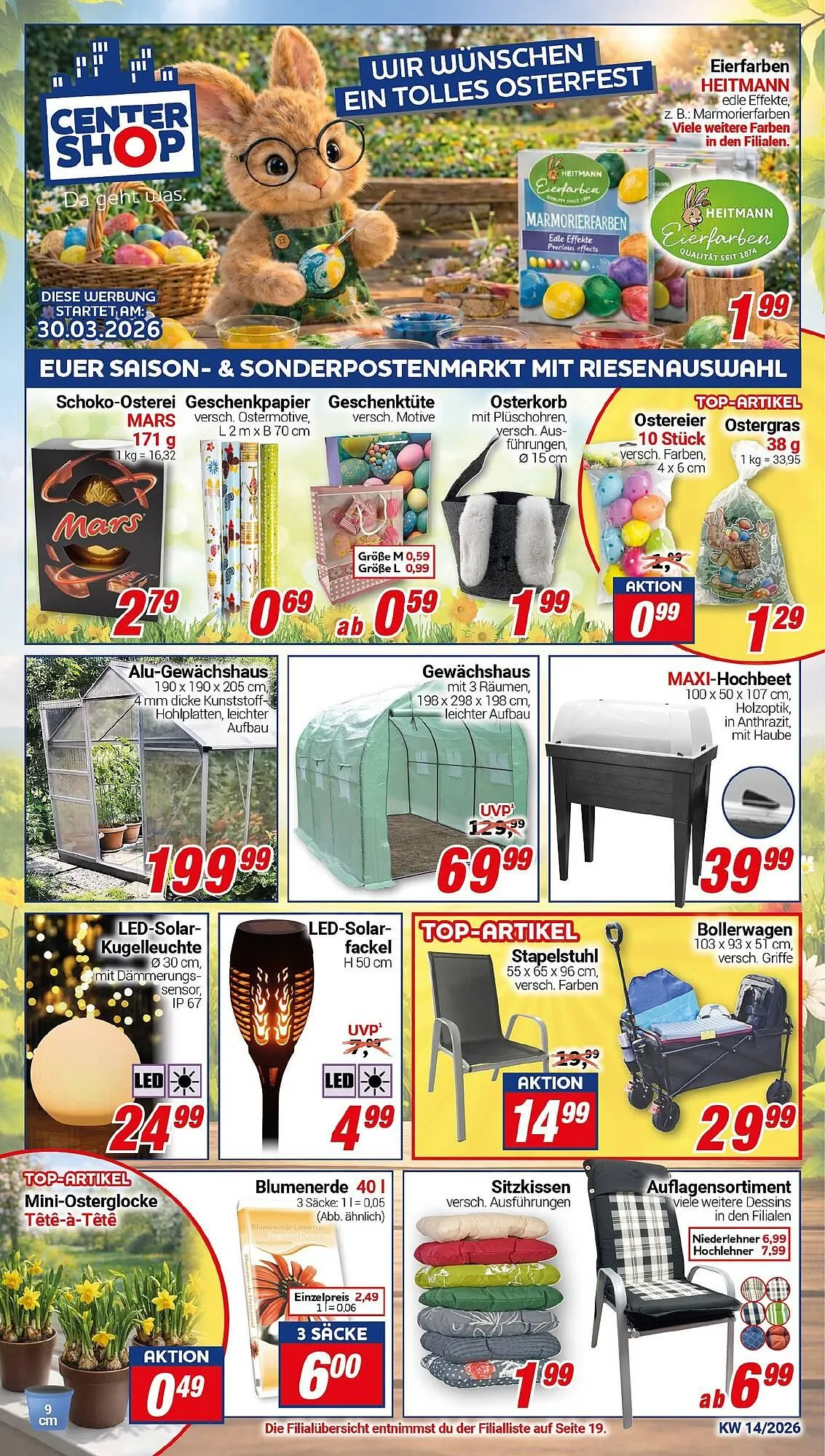 CENTERSHOP Prospekt von 30. März bis 4. April 2026 - Prospekt seite 1