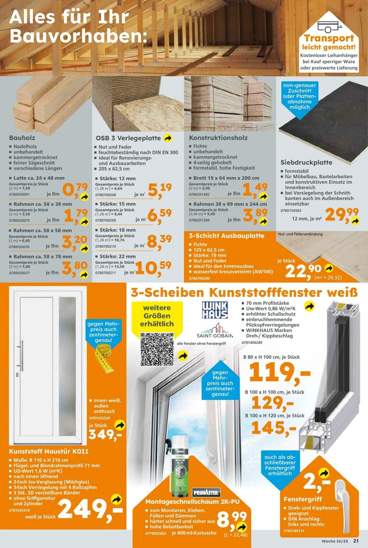 Globus Baumarkt Aktueller Prospekt von 13. April bis 19. April 2025 - Prospekt seite 21