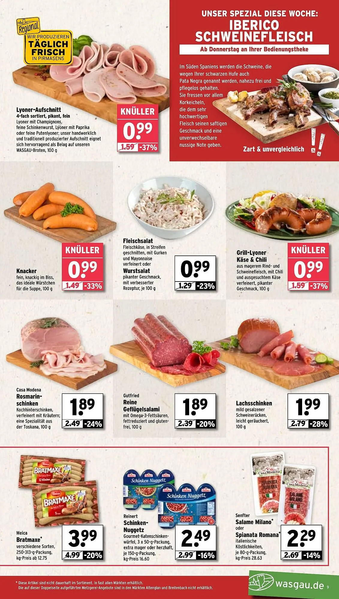 Wasgau Prospekt von 31. März bis 5. April 2025 - Prospekt seite 9
