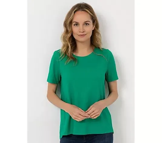 Green Cotton by Peter Hahn Shirt,1/2-Arm Style Benedikte Rundhalsausschnitt