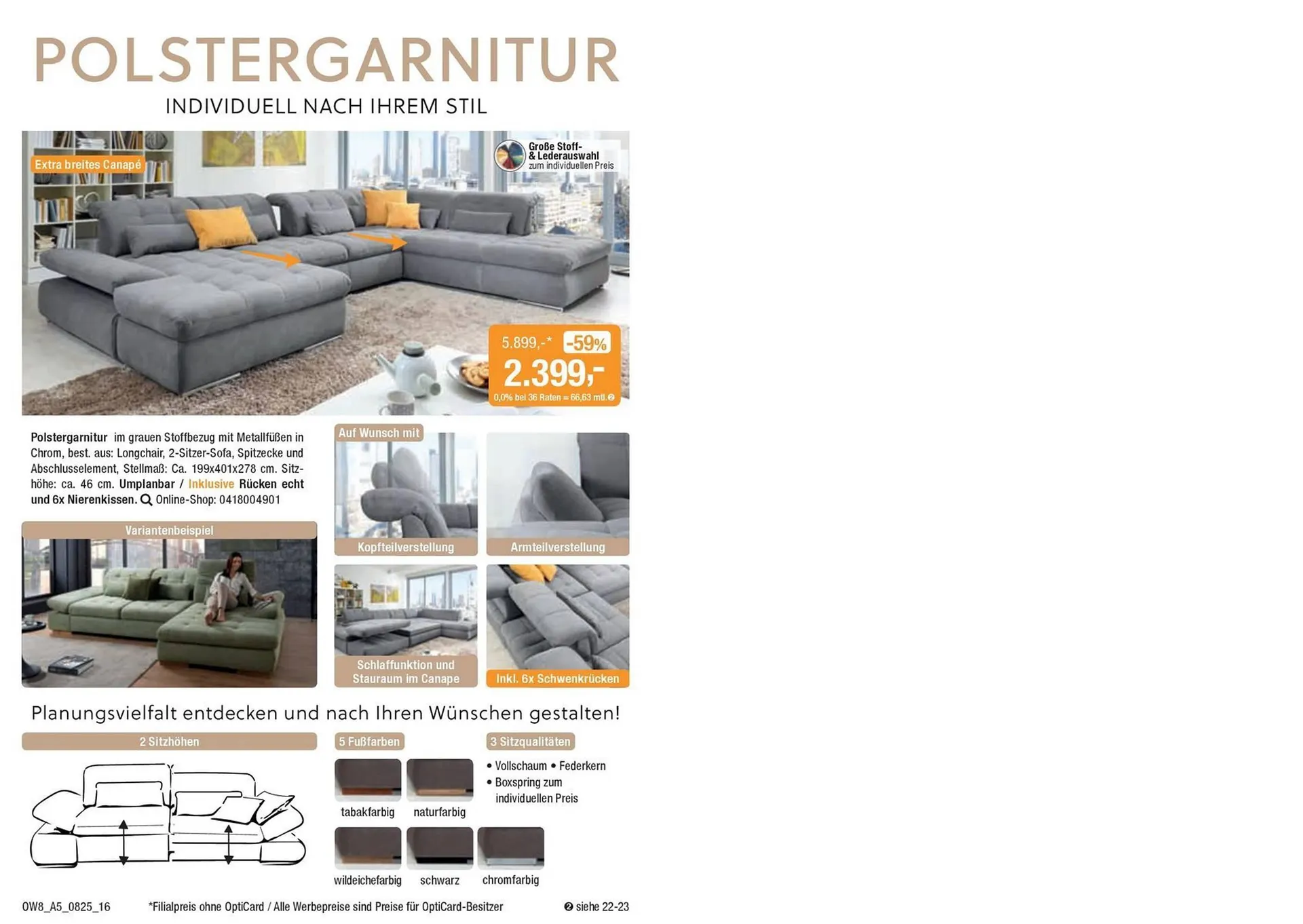 Opti Wohnwelt Prospekt von 25. Juli bis 23. August 2025 - Prospekt seite 16