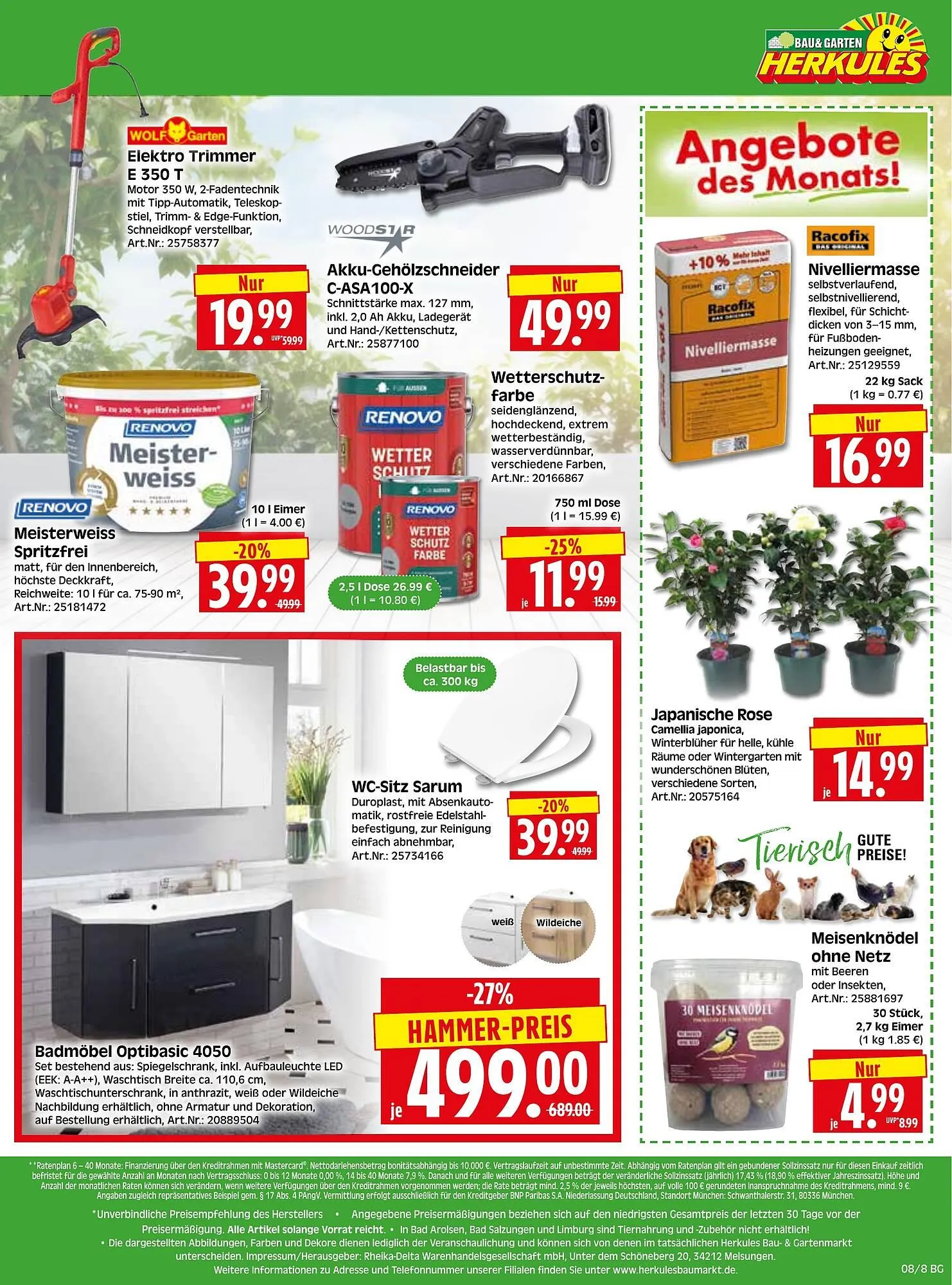 Herkules Baumarkt Prospekt von 16. Februar bis 21. Februar 2026 - Prospekt seite 8