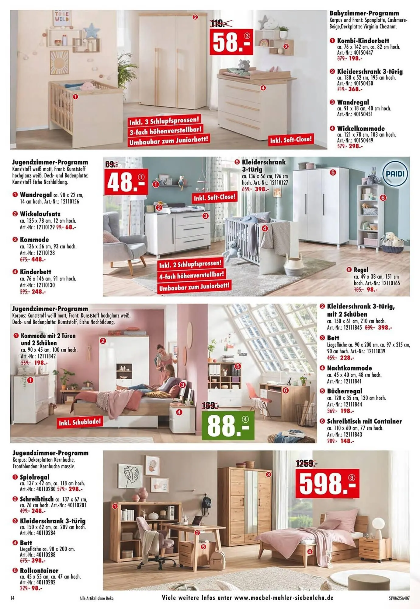 Möbel Mahler Prospekt von 2. Juli bis 15. Juli 2025 - Prospekt seite 14