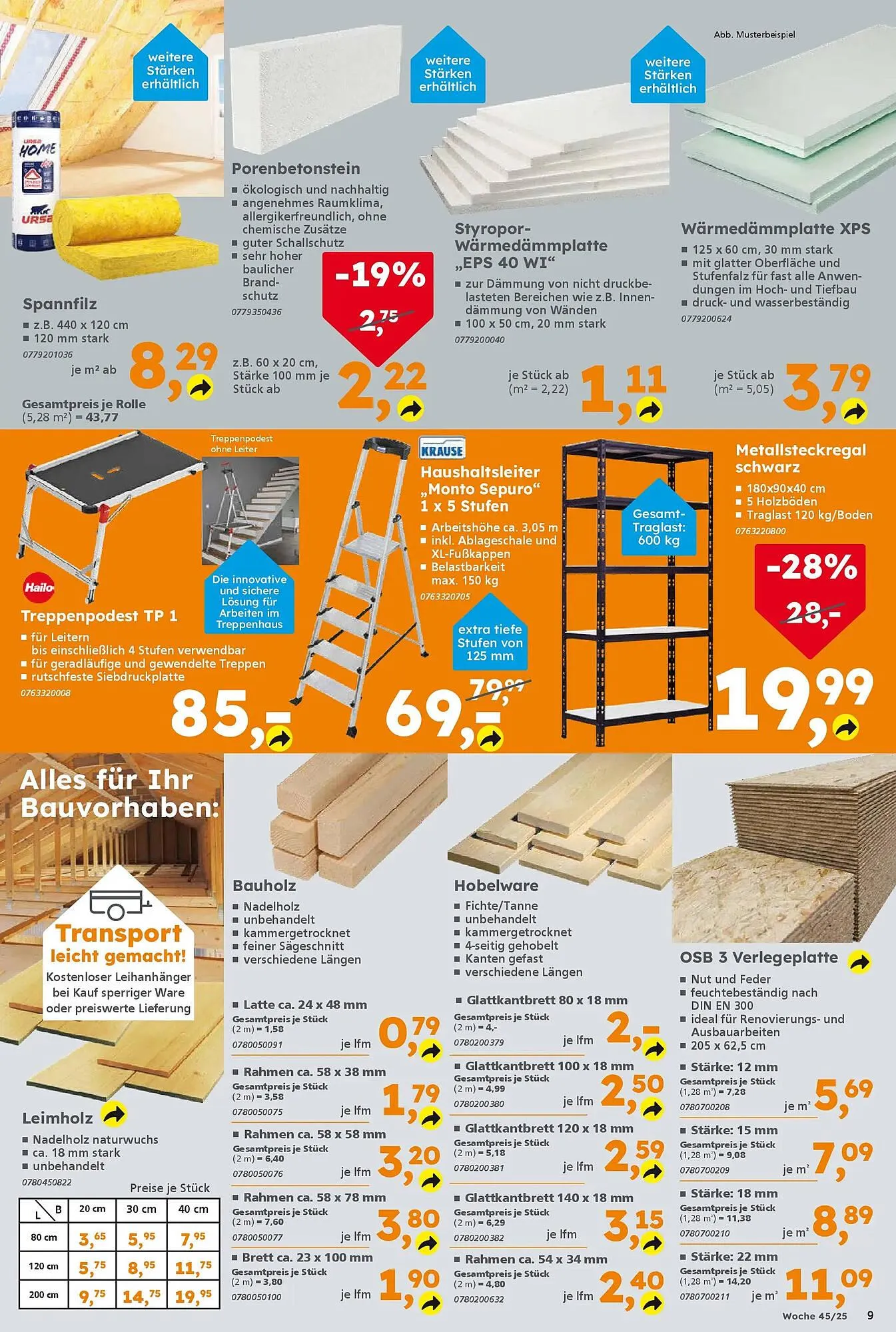 Globus Baumarkt Prospekt von 2. November bis 8. November 2025 - Prospekt seite 9