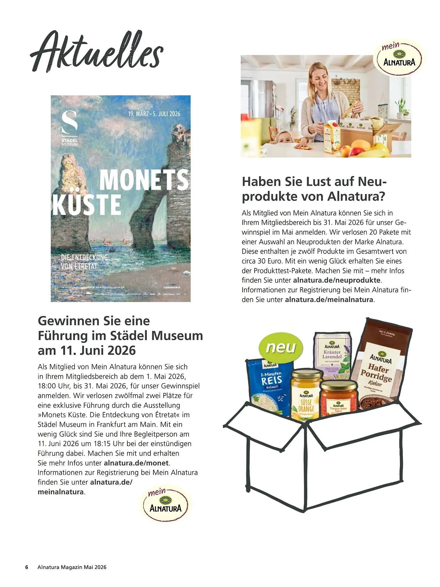 Alnatura Magazin von 1. Mai bis 1. Juni 2026 - Prospekt seite 6